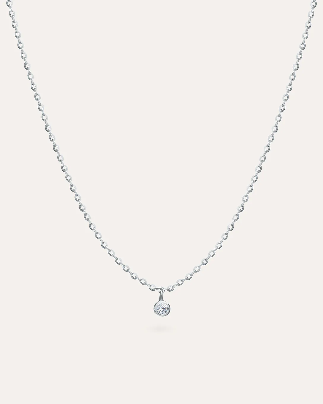 Silver necklace with Cubic Zirconia