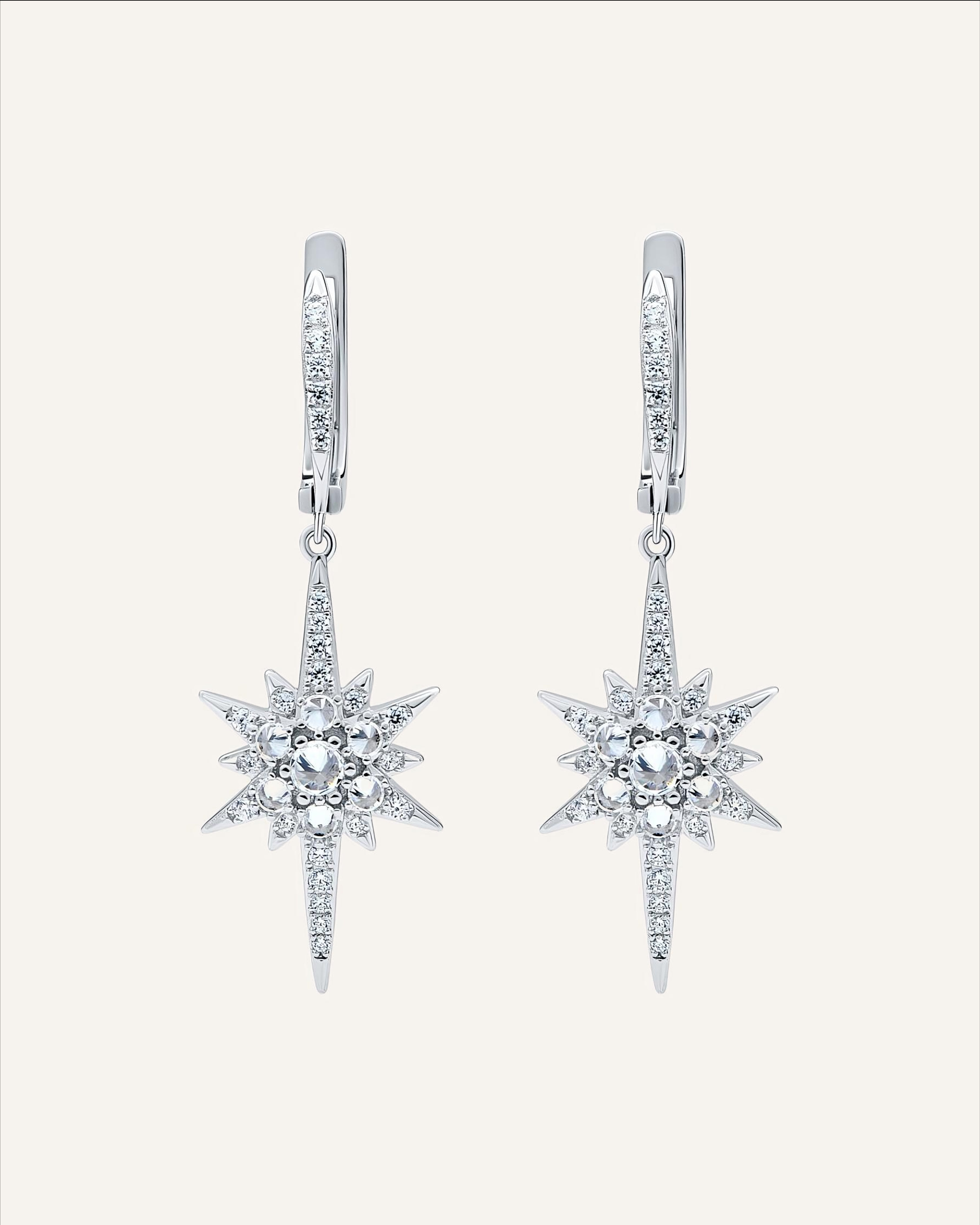 Silver earrings with Cubic Zirconia