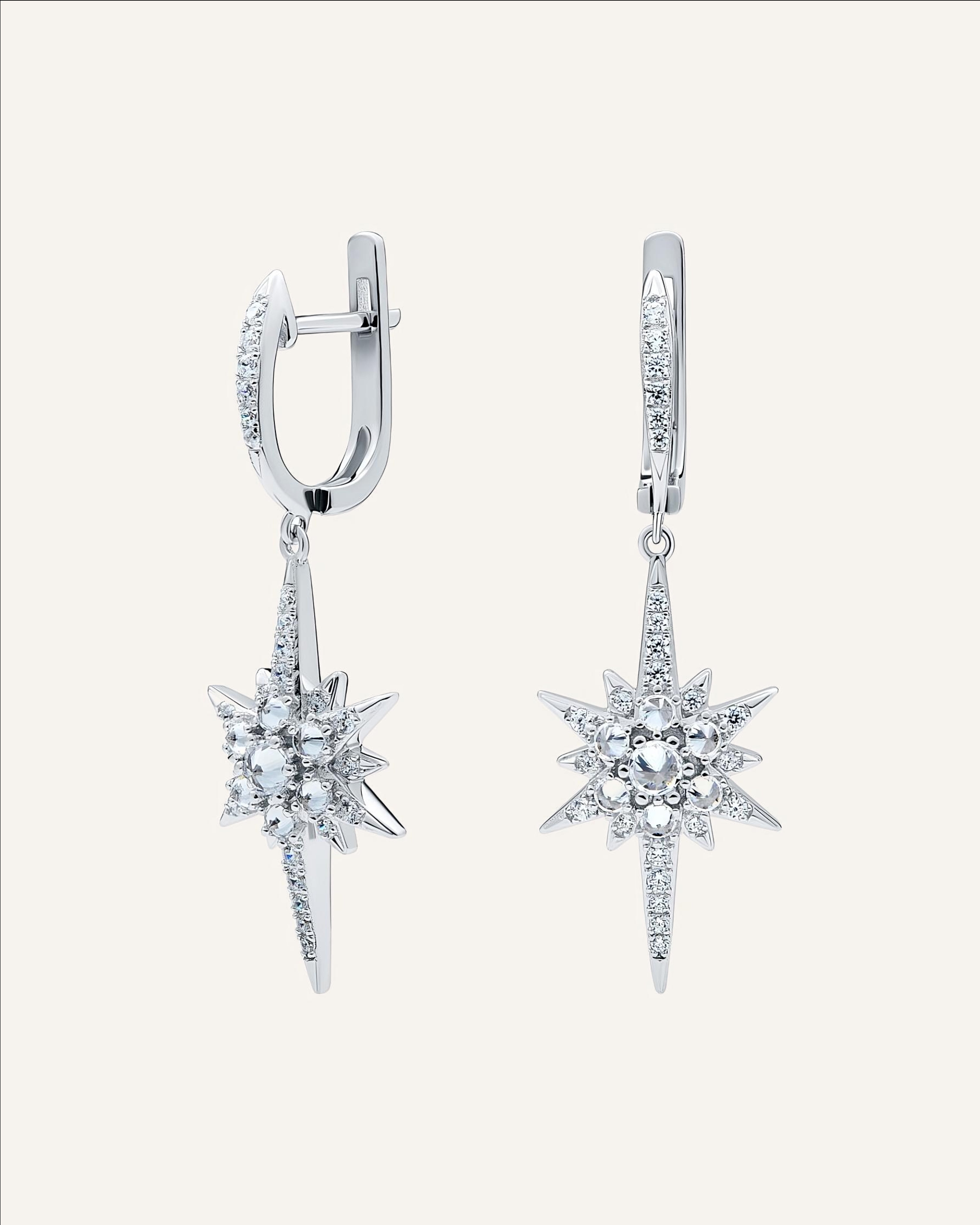 Silver earrings with Cubic Zirconia