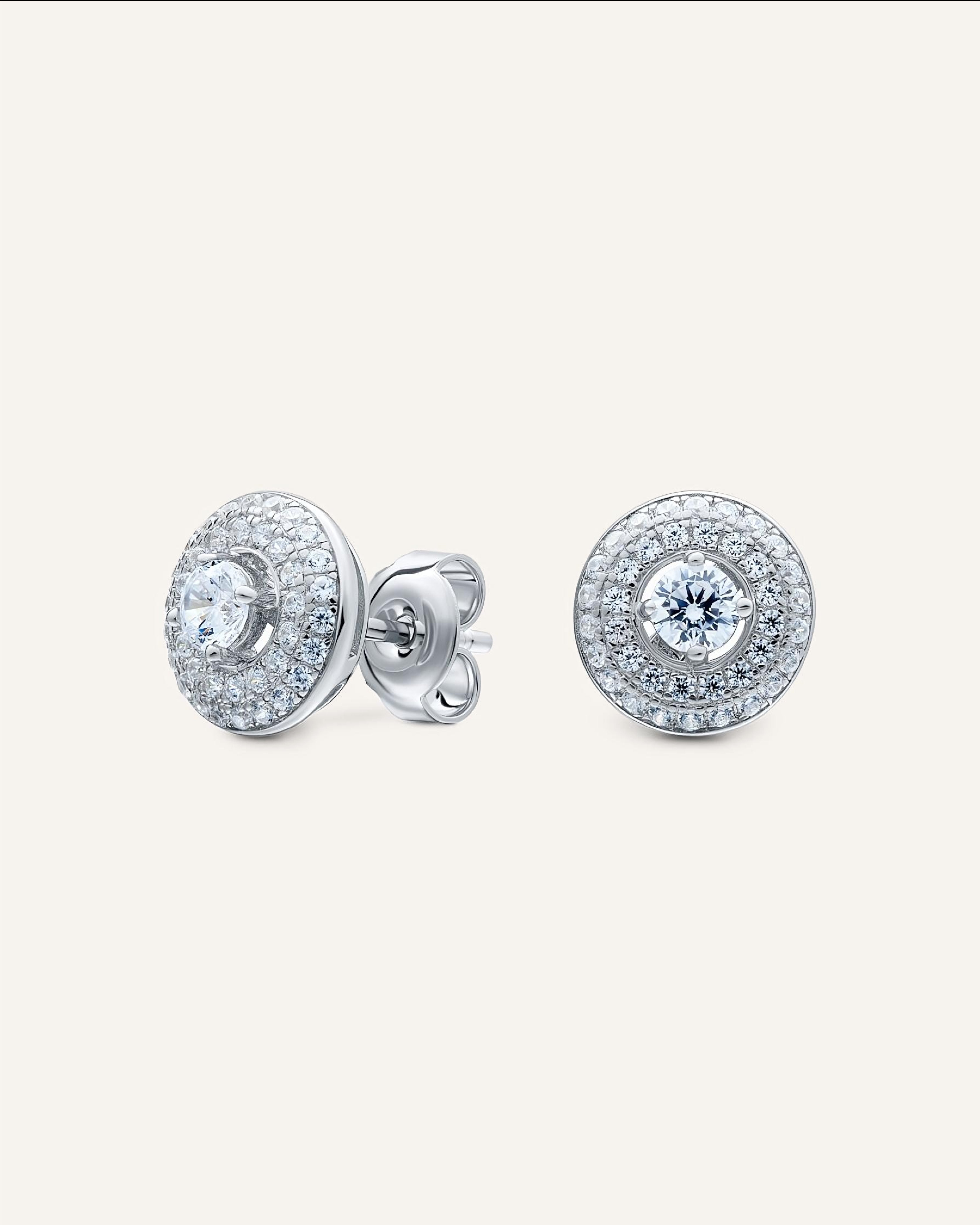 Silver earrings with Cubic Zirconia