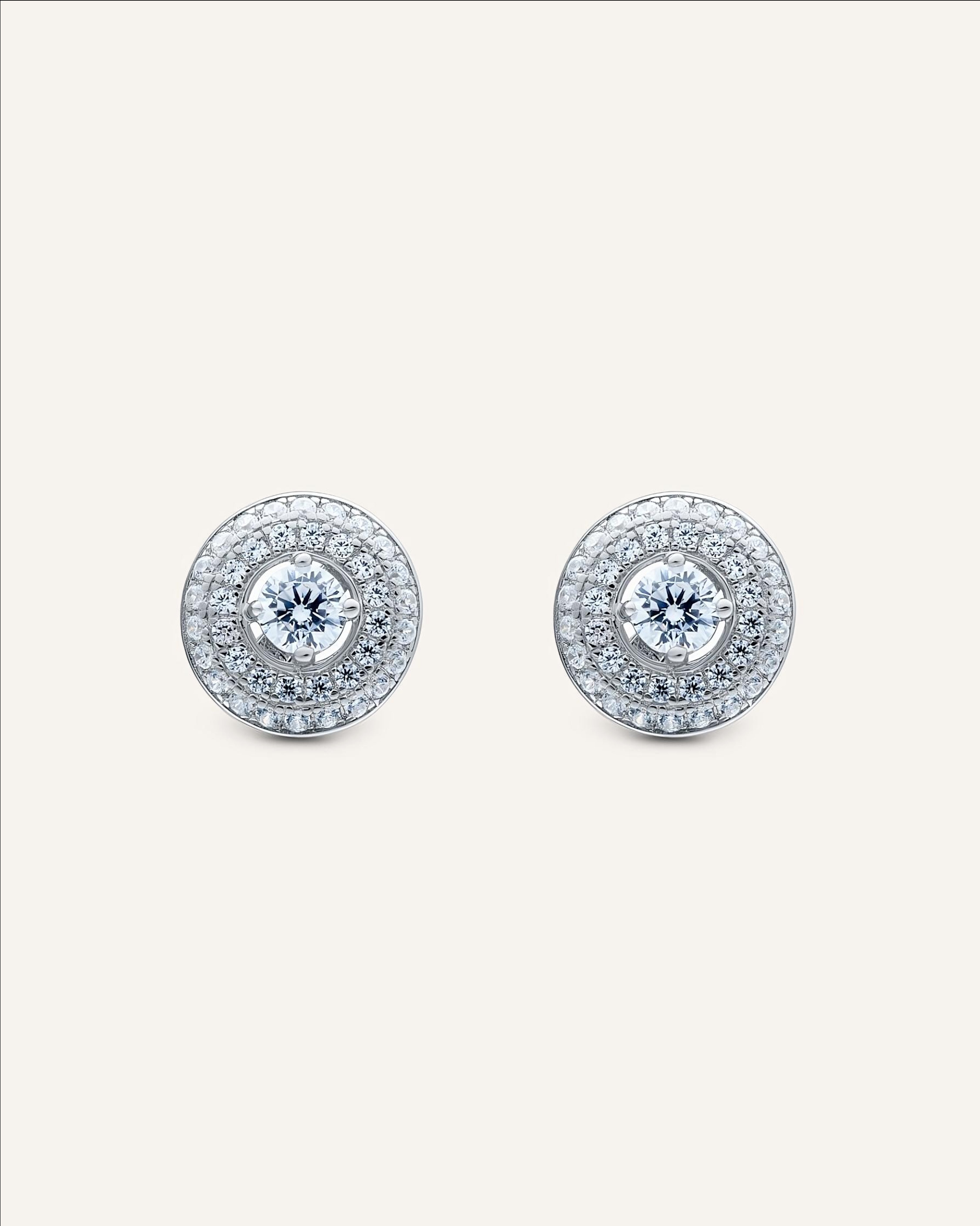 Silver earrings with Cubic Zirconia