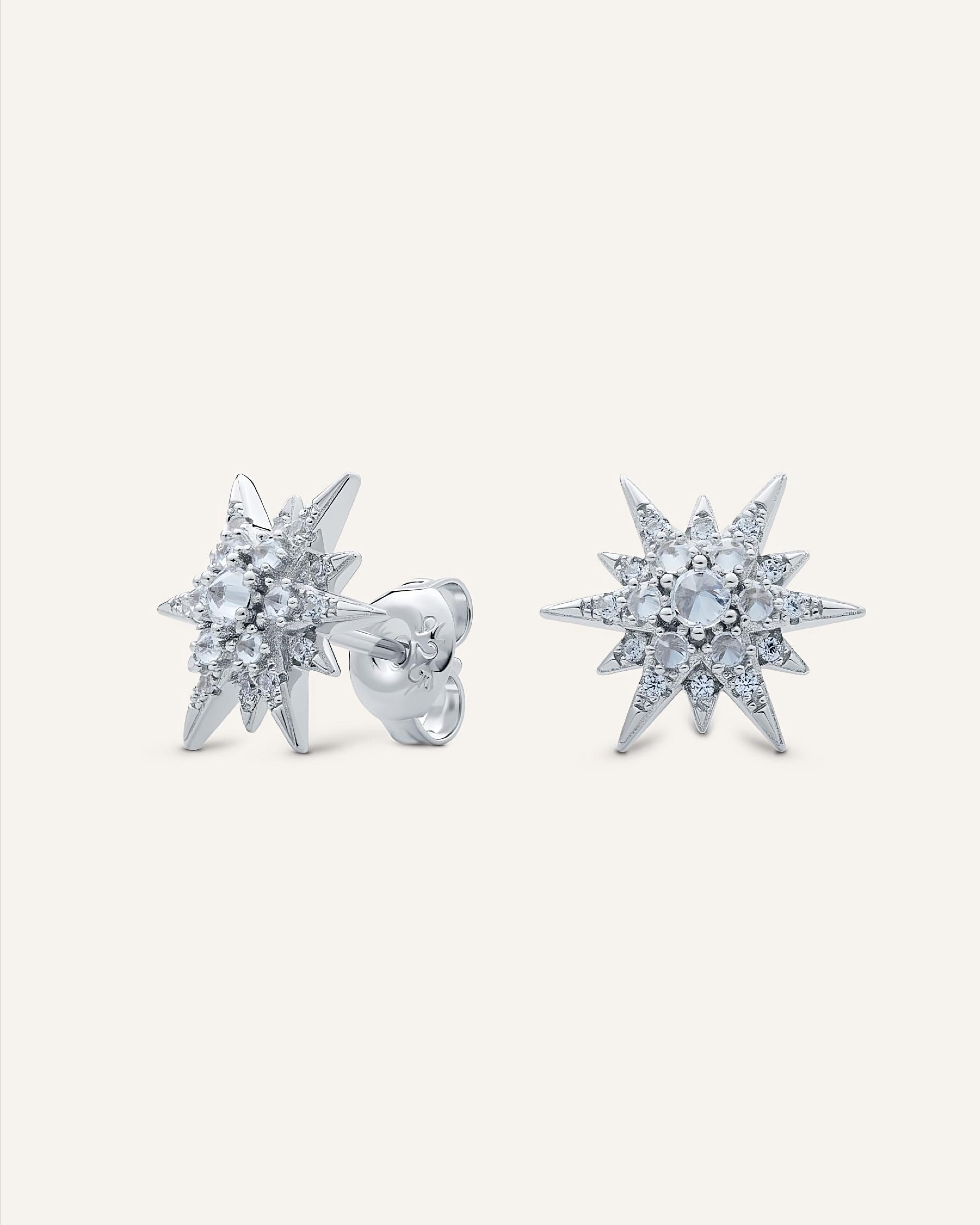 Silver earrings with Cubic Zirconia