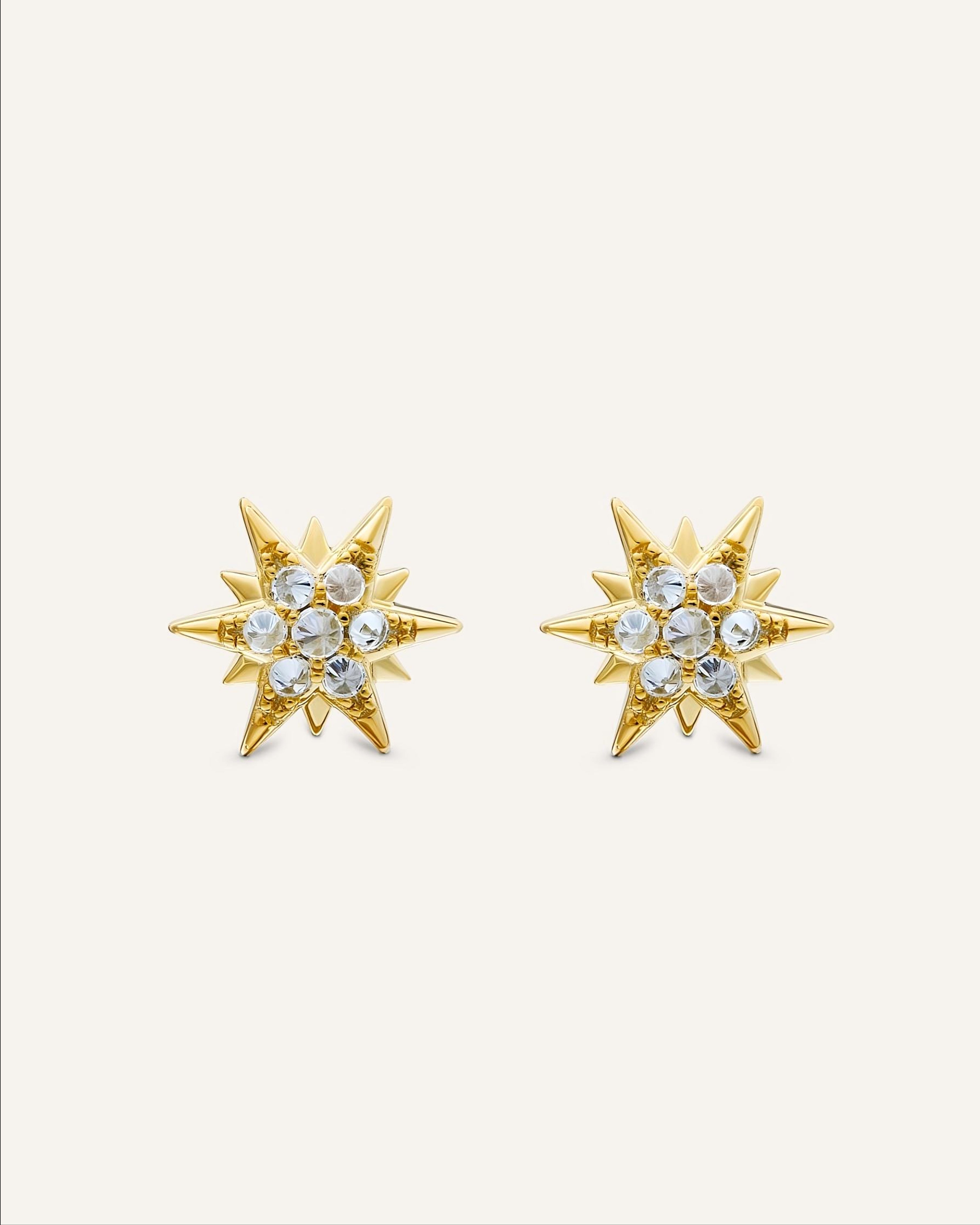 14KT Gold Plated earrings with Cubic Zirconia