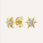 14KT Gold Plated earrings with Cubic Zirconia