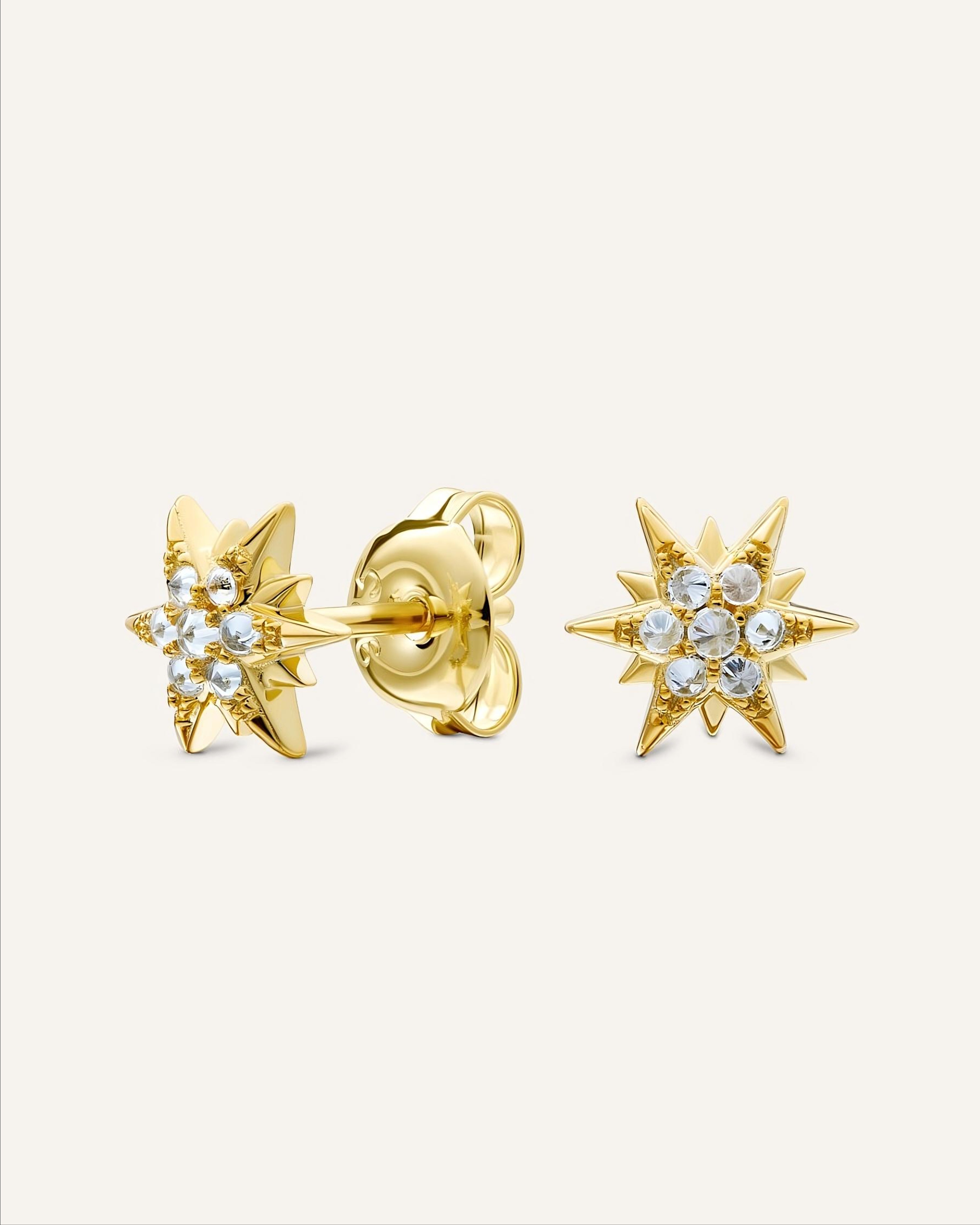 14KT Gold Plated earrings with Cubic Zirconia