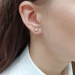 14KT Gold Plated earrings with Cubic Zirconia