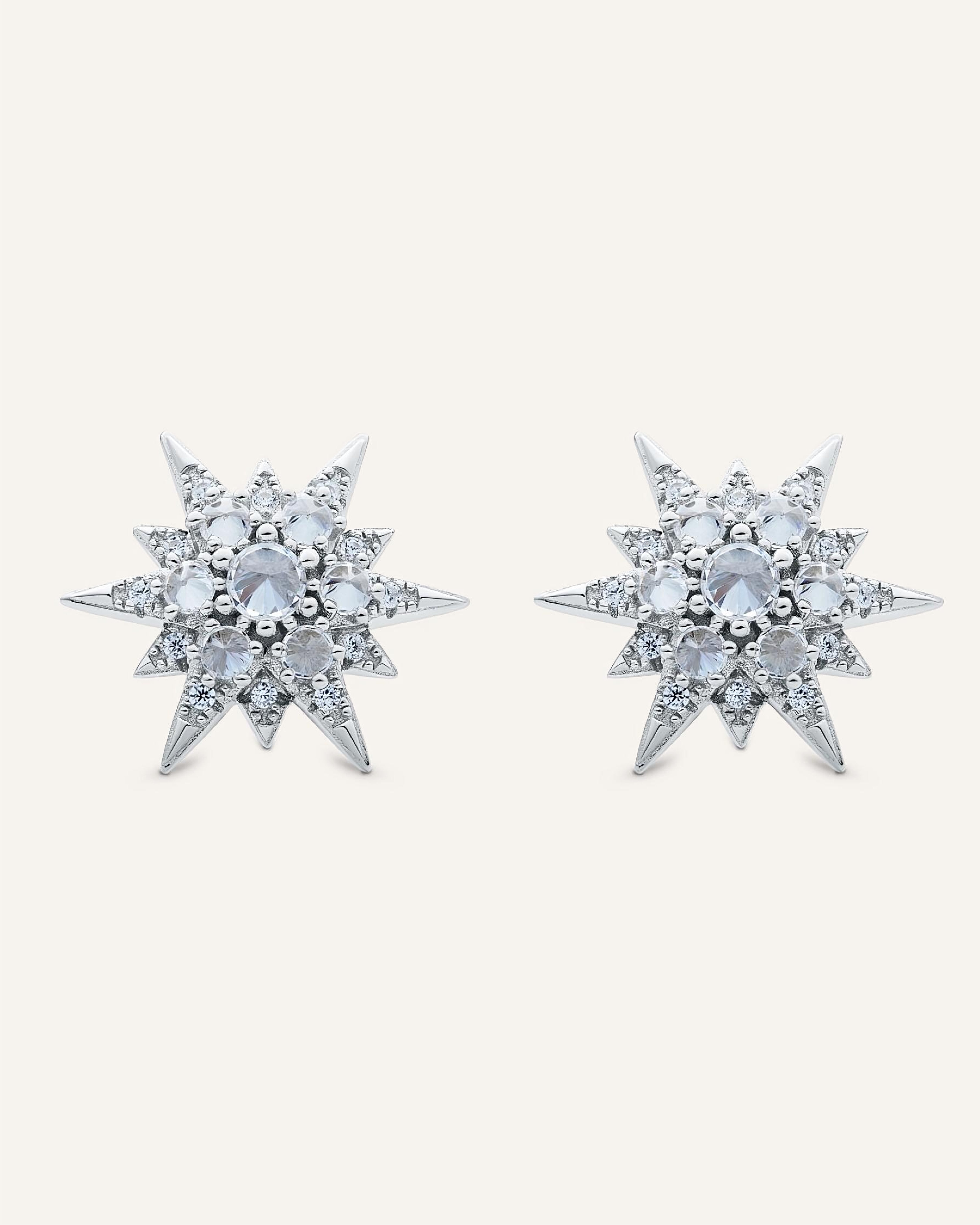 Silver earrings with Cubic Zirconia