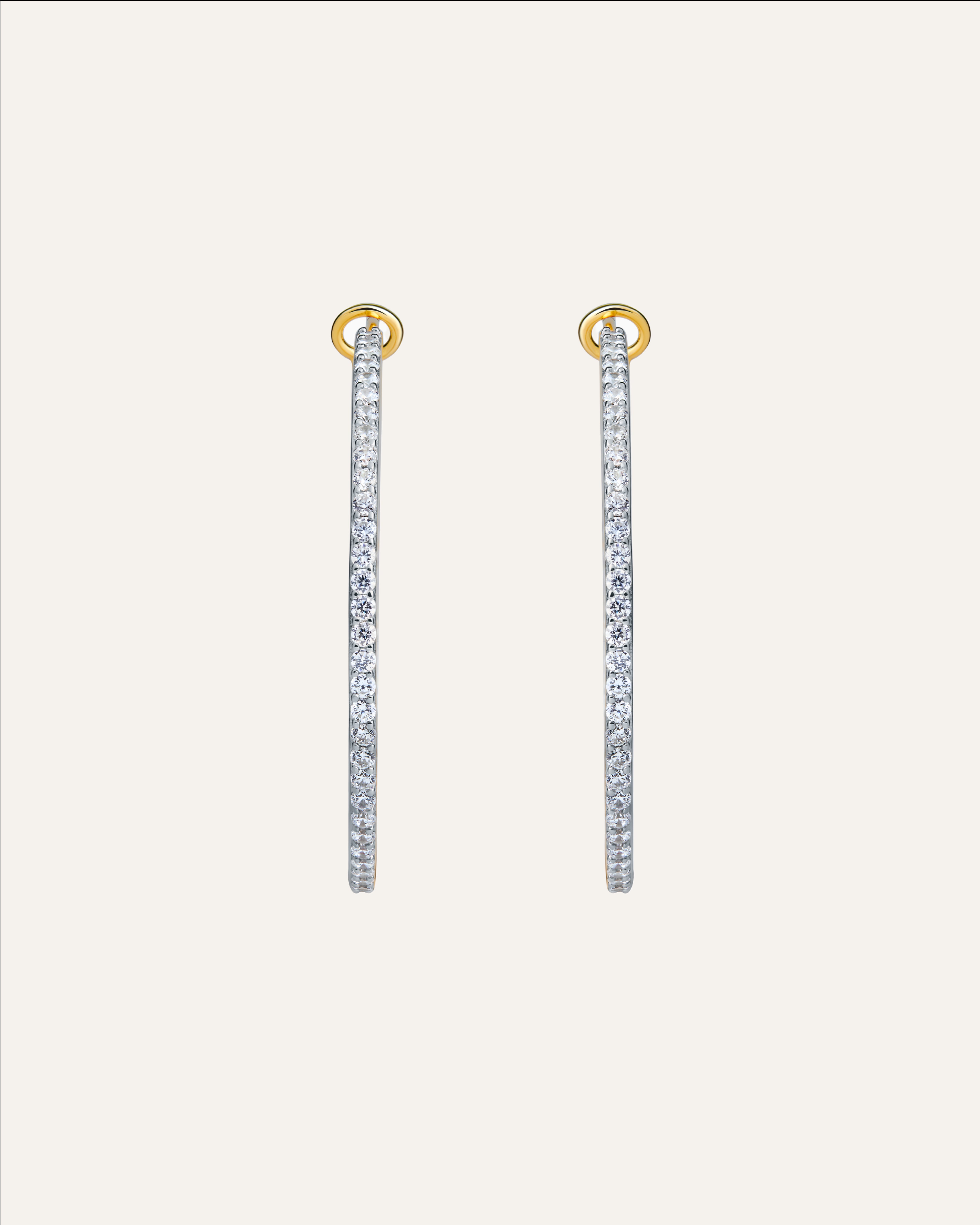 14KT Gold Plated earrings with Cubic Zirconia