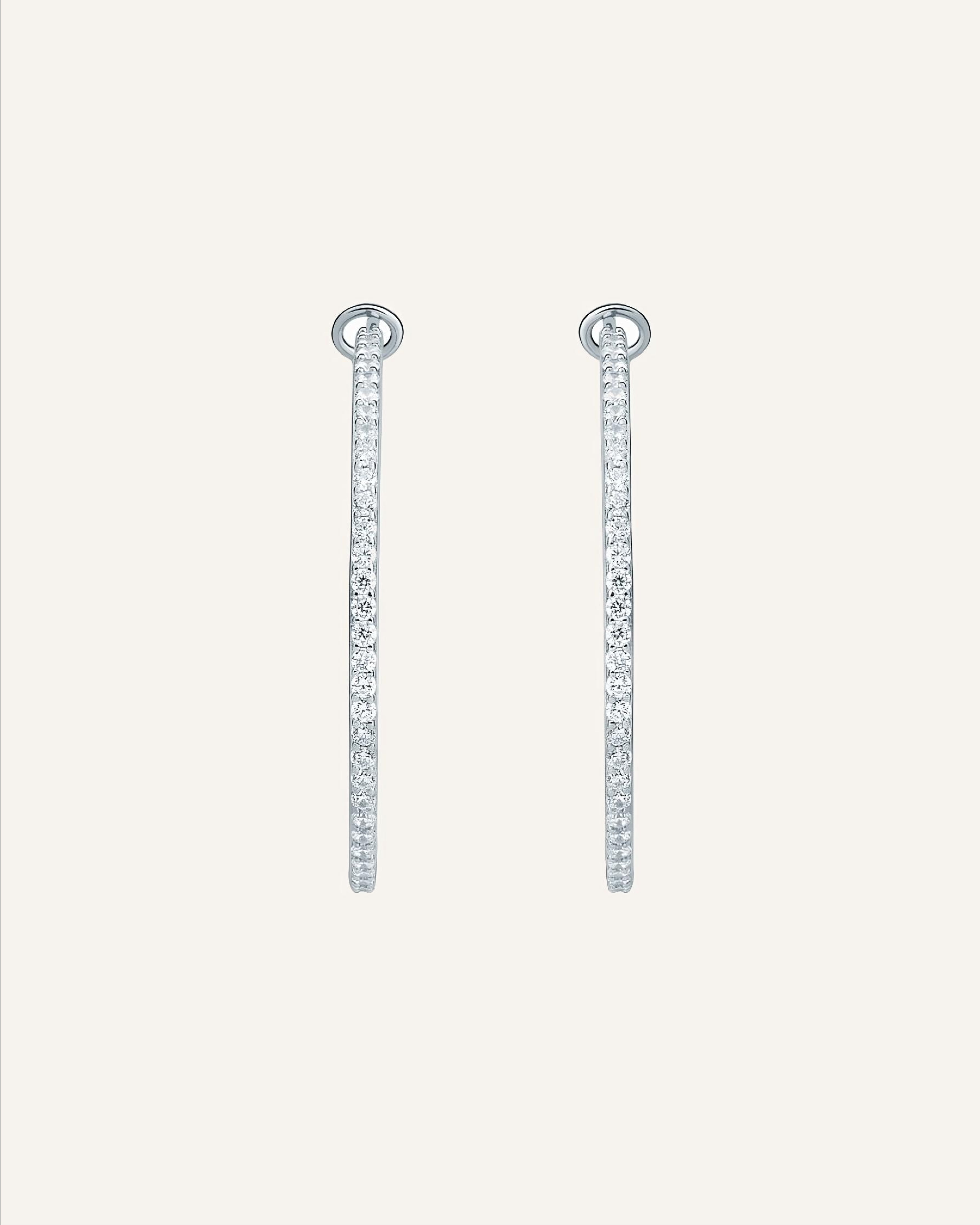 Silver earrings with Cubic Zirconia