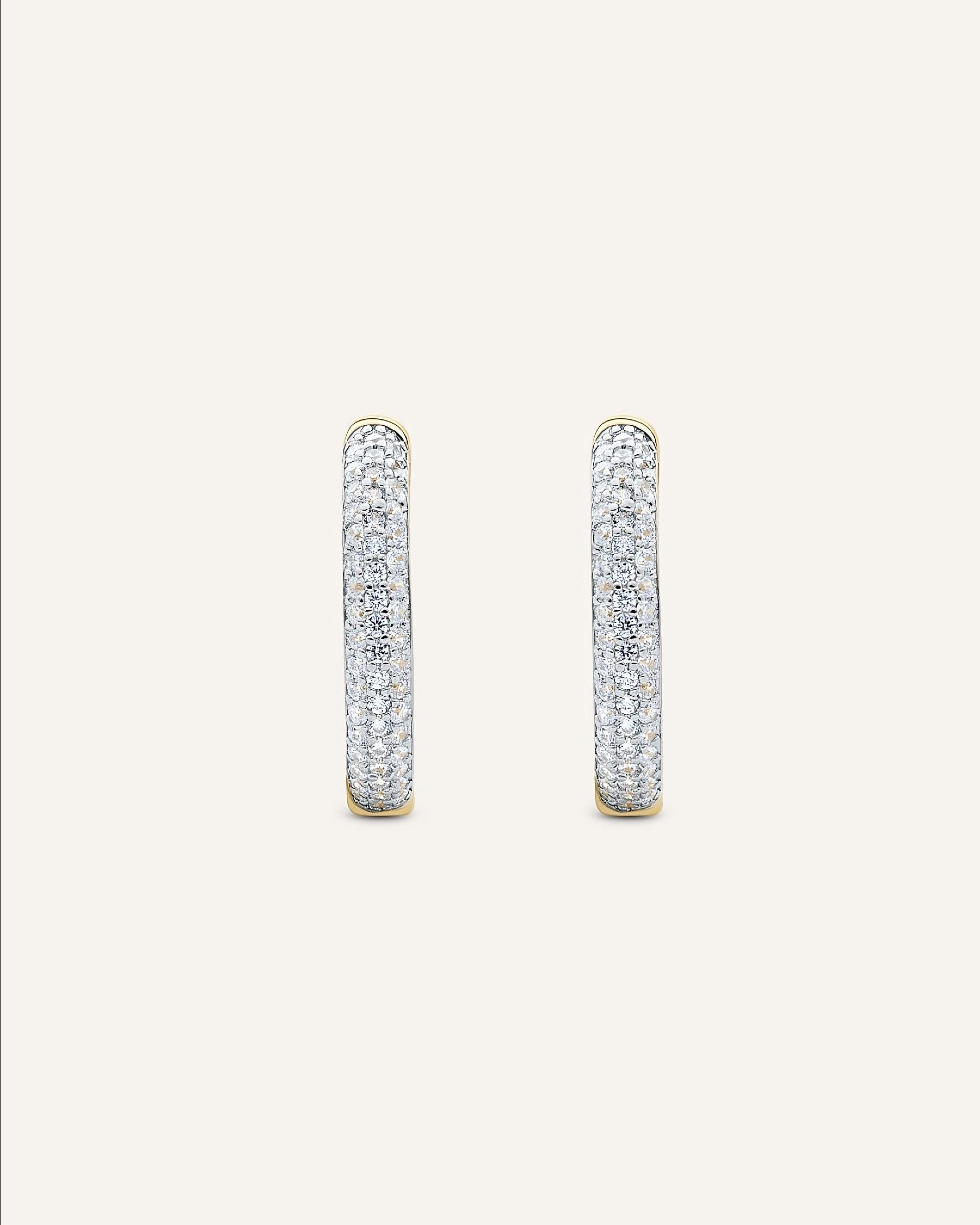 14KT Gold Plated earrings with Cubic Zirconia