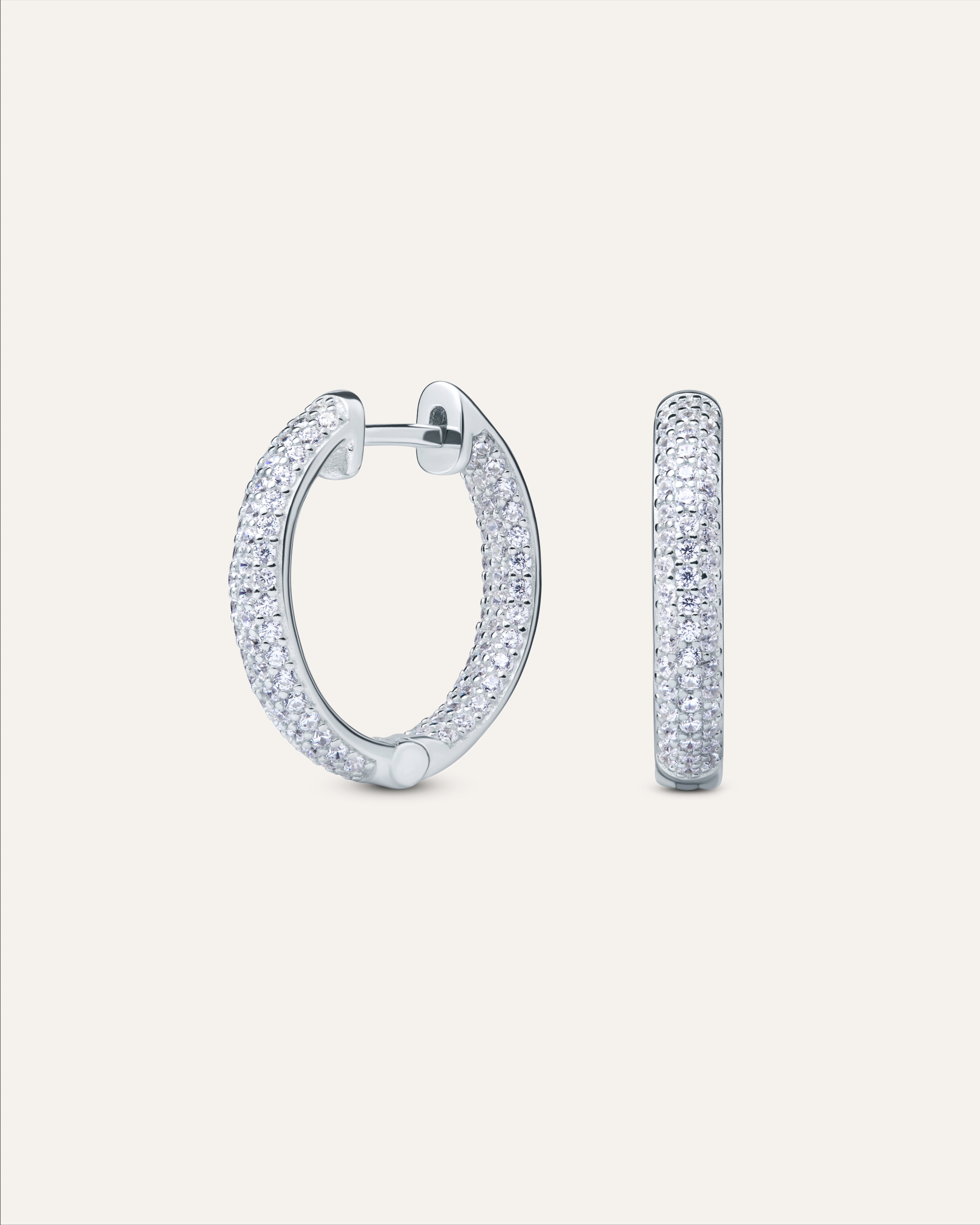 Silver earrings with Cubic Zirconia