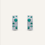 Silver earrings with Spinel ,Cubic Zirconia