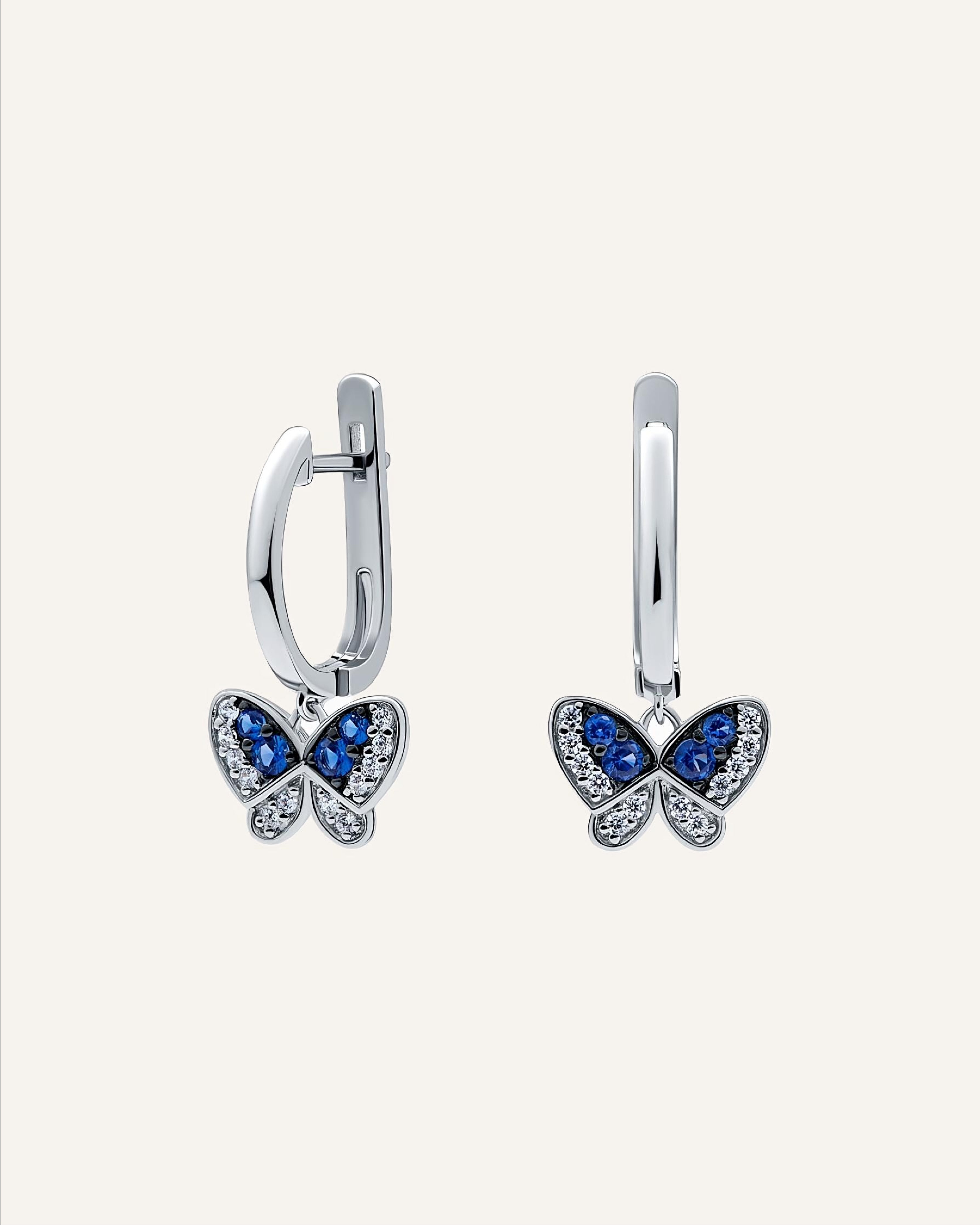 Silver earrings with Cubic Zirconia