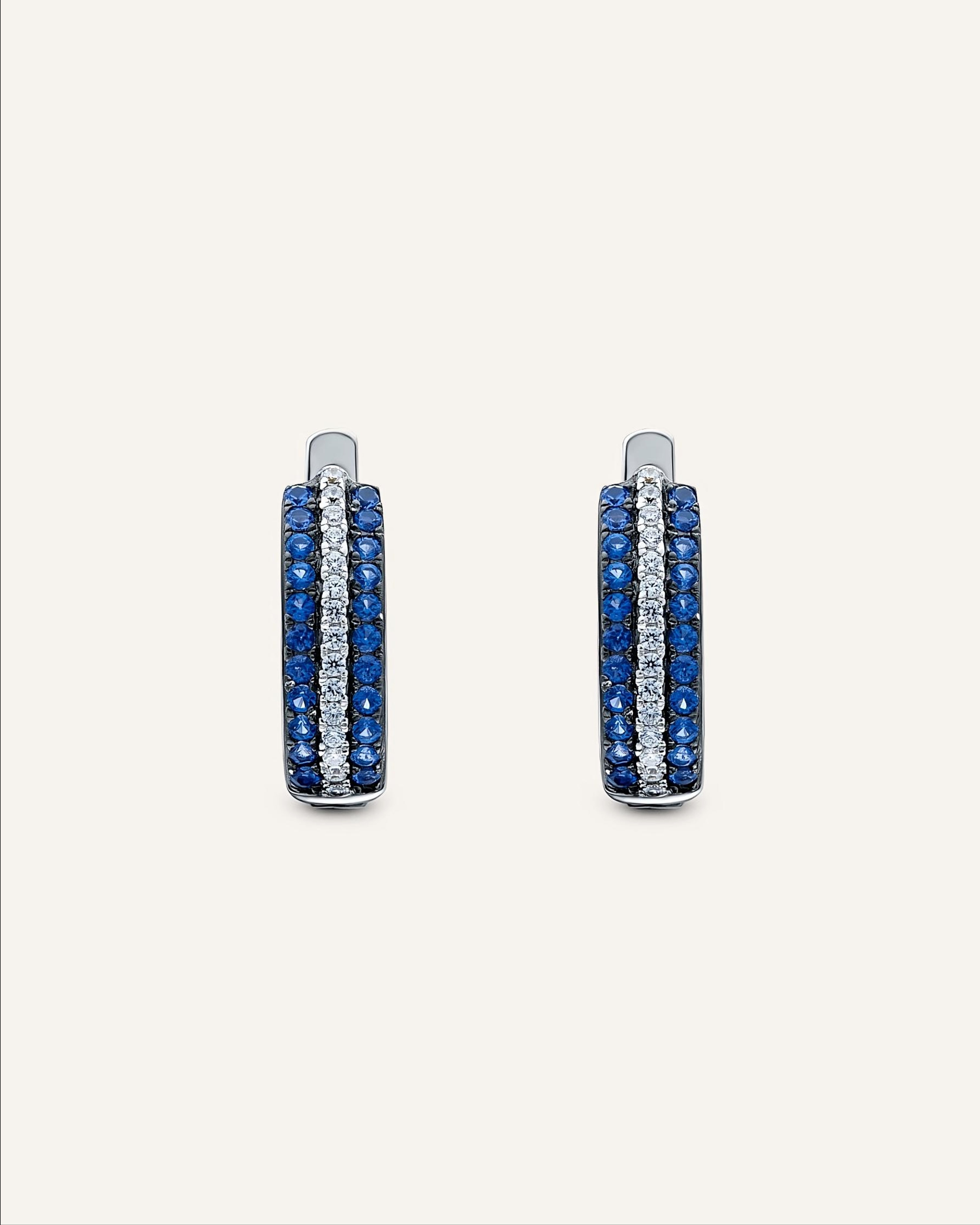 Silver earrings with Cubic Zirconia