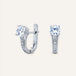 Silver earrings with Cubic Zirconia