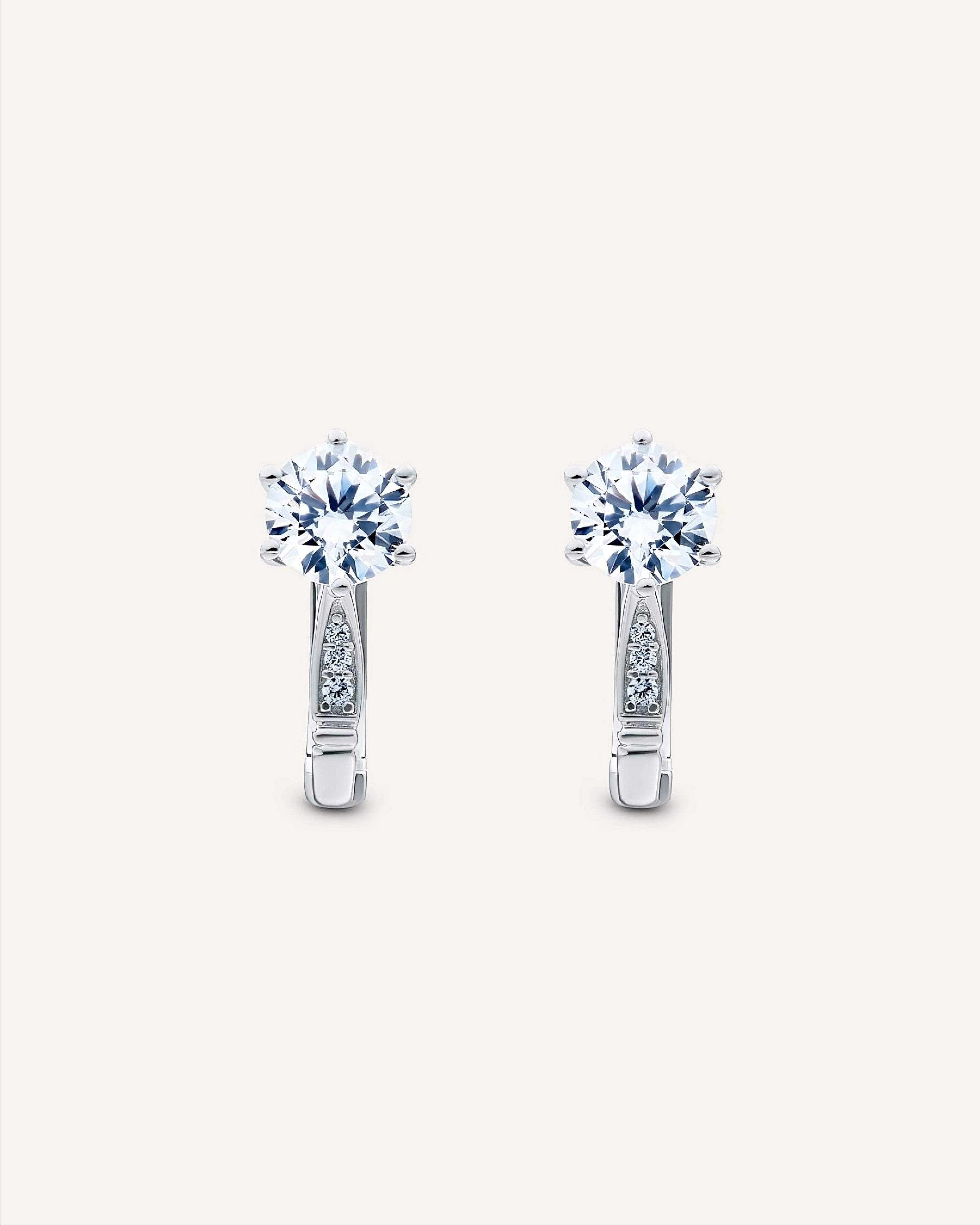 Silver earrings with Cubic Zirconia