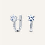 Silver earrings with Cubic Zirconia