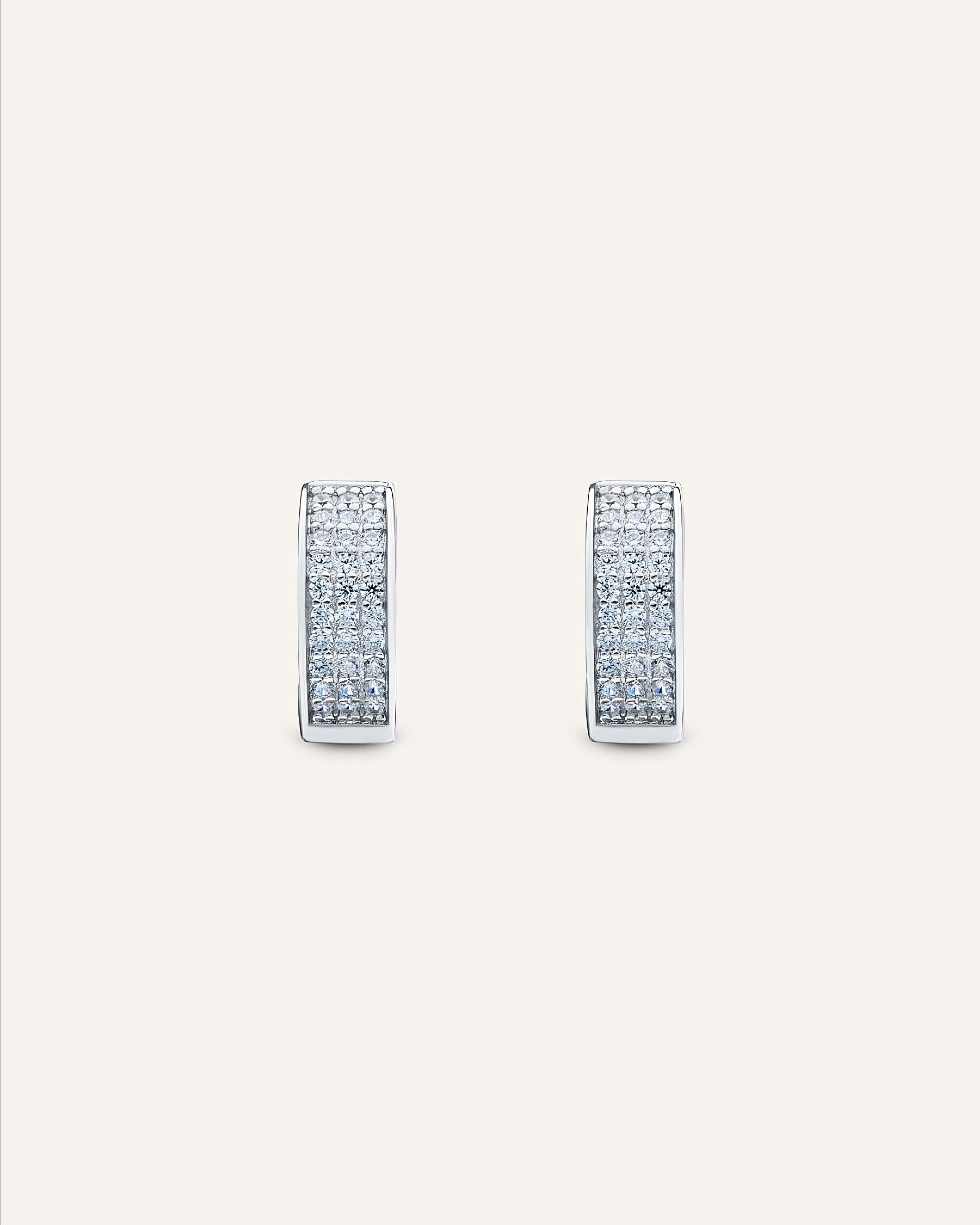 Silver earrings with Cubic Zirconia