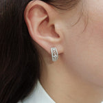 Silver earrings with Cubic Zirconia