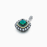 Silver pendant with Spinel ,Cubic Zirconia