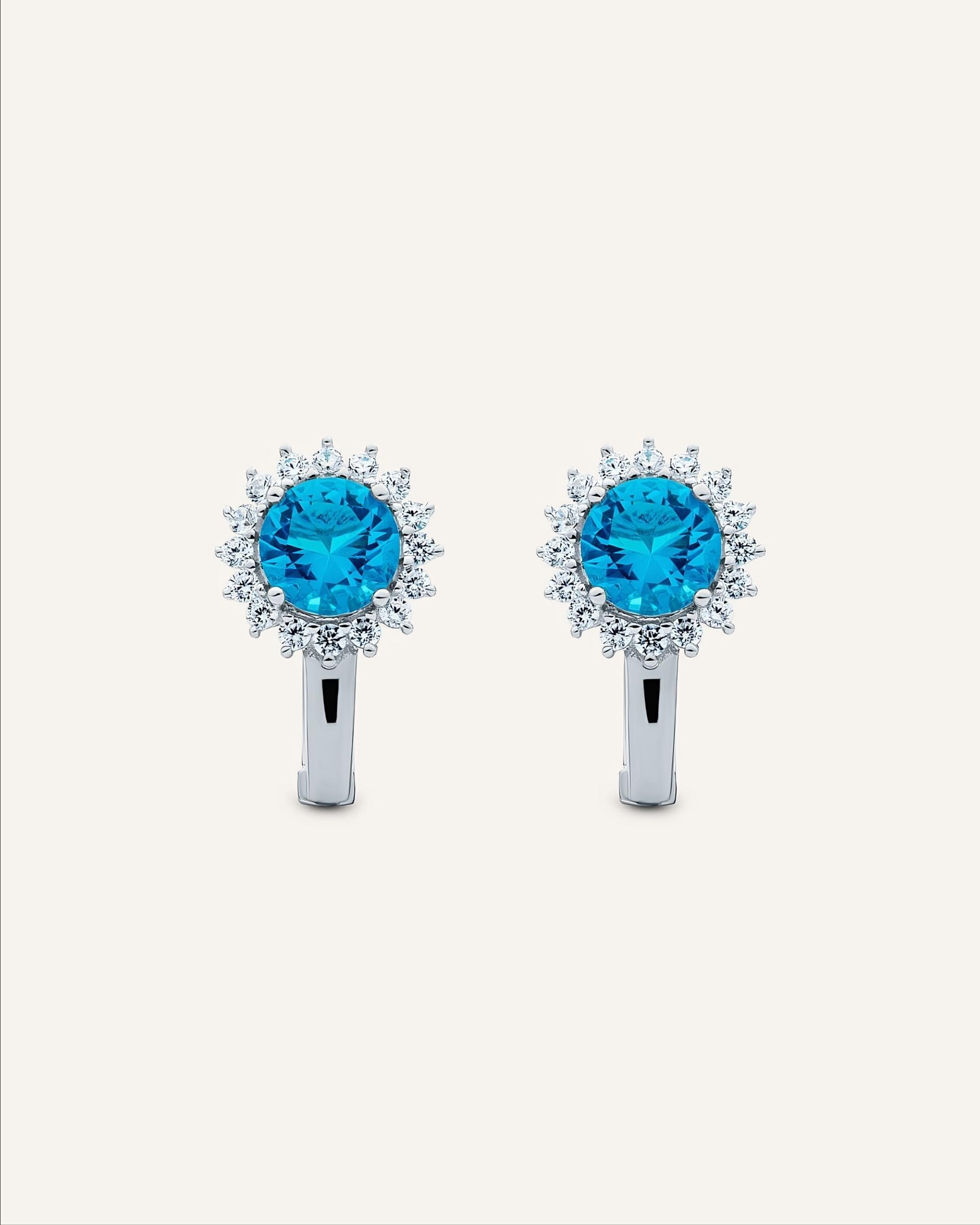 Silver earrings with Cubic Zirconia