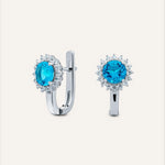 Silver earrings with Cubic Zirconia