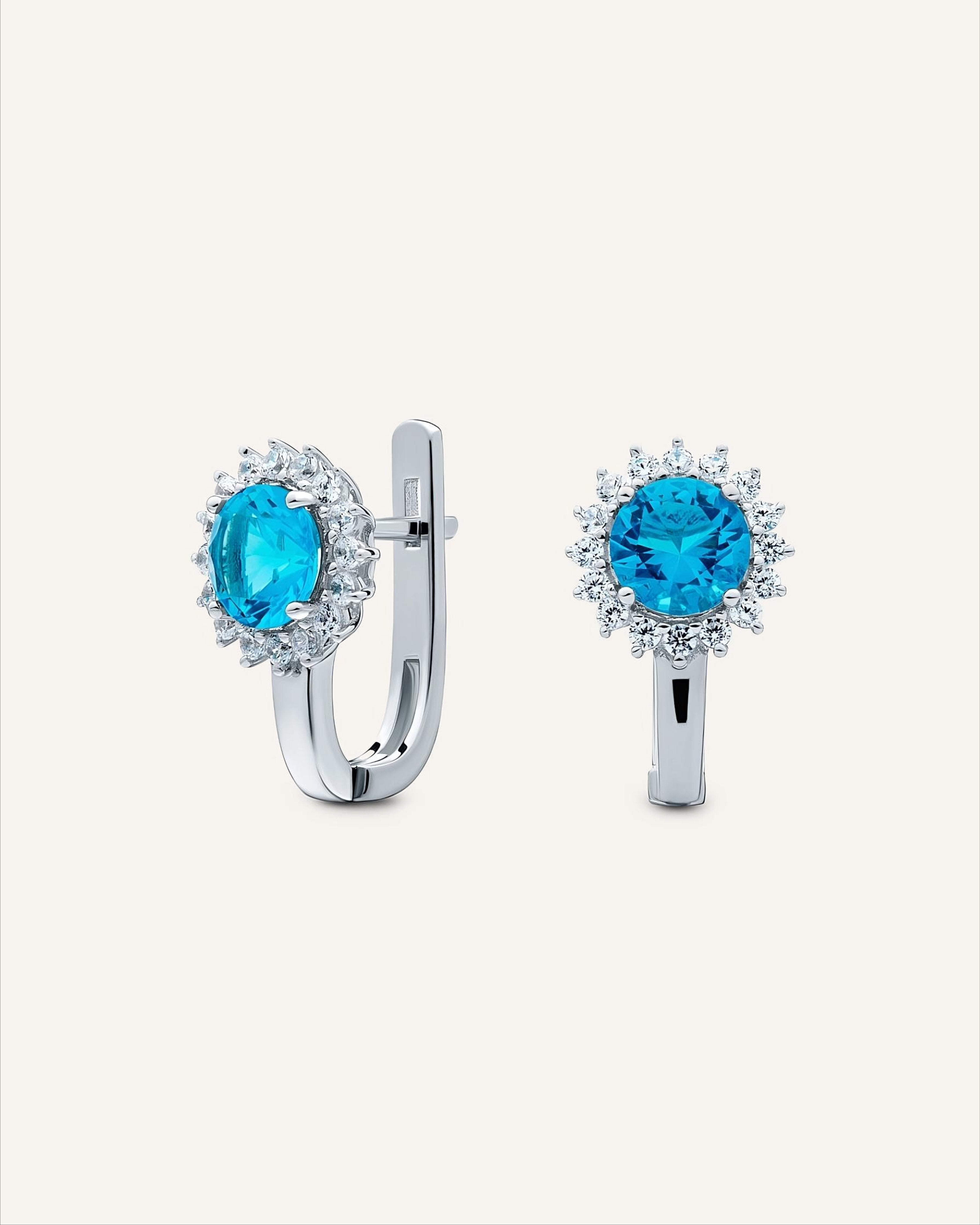 Silver earrings with Cubic Zirconia