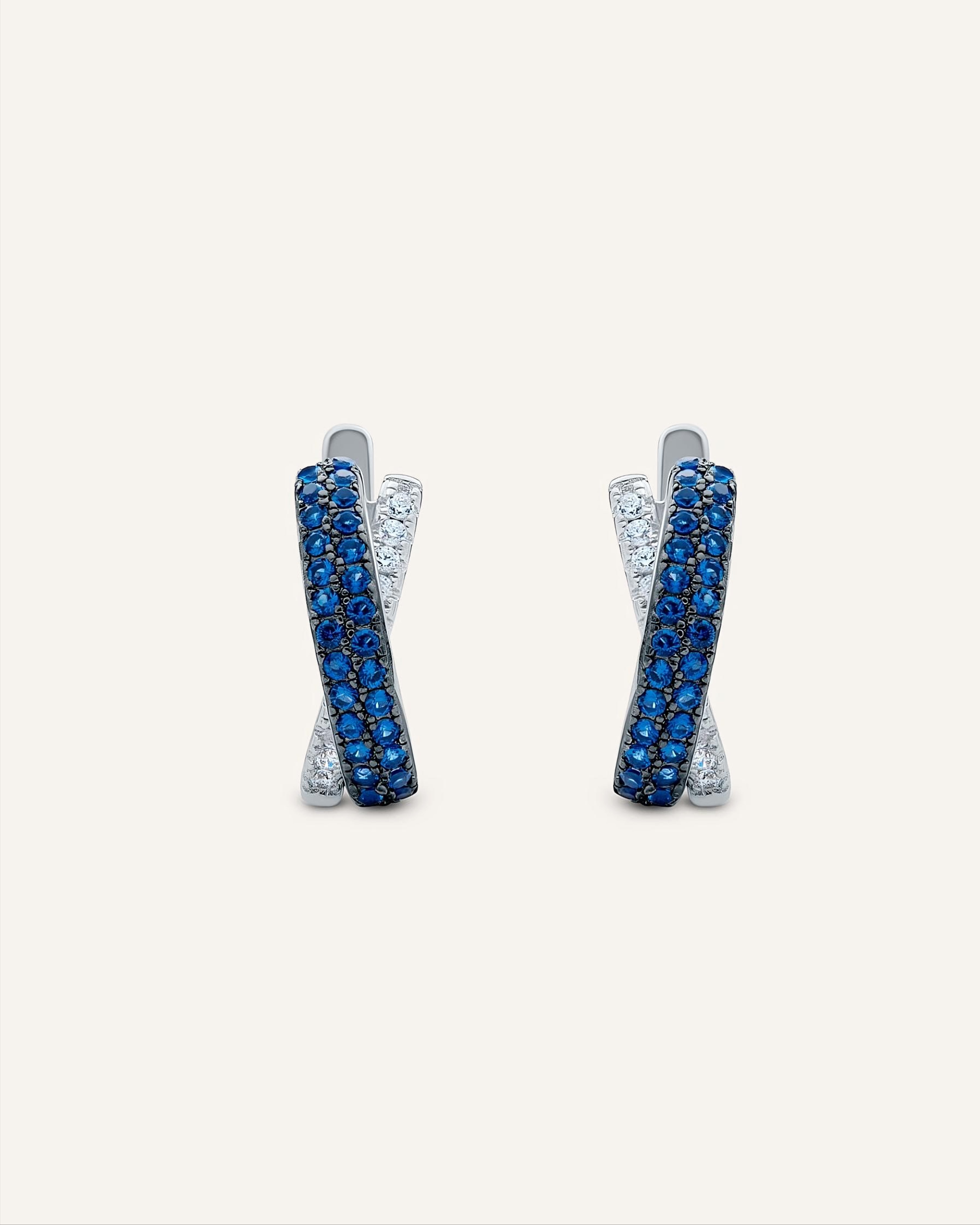 Silver earrings with Cubic Zirconia