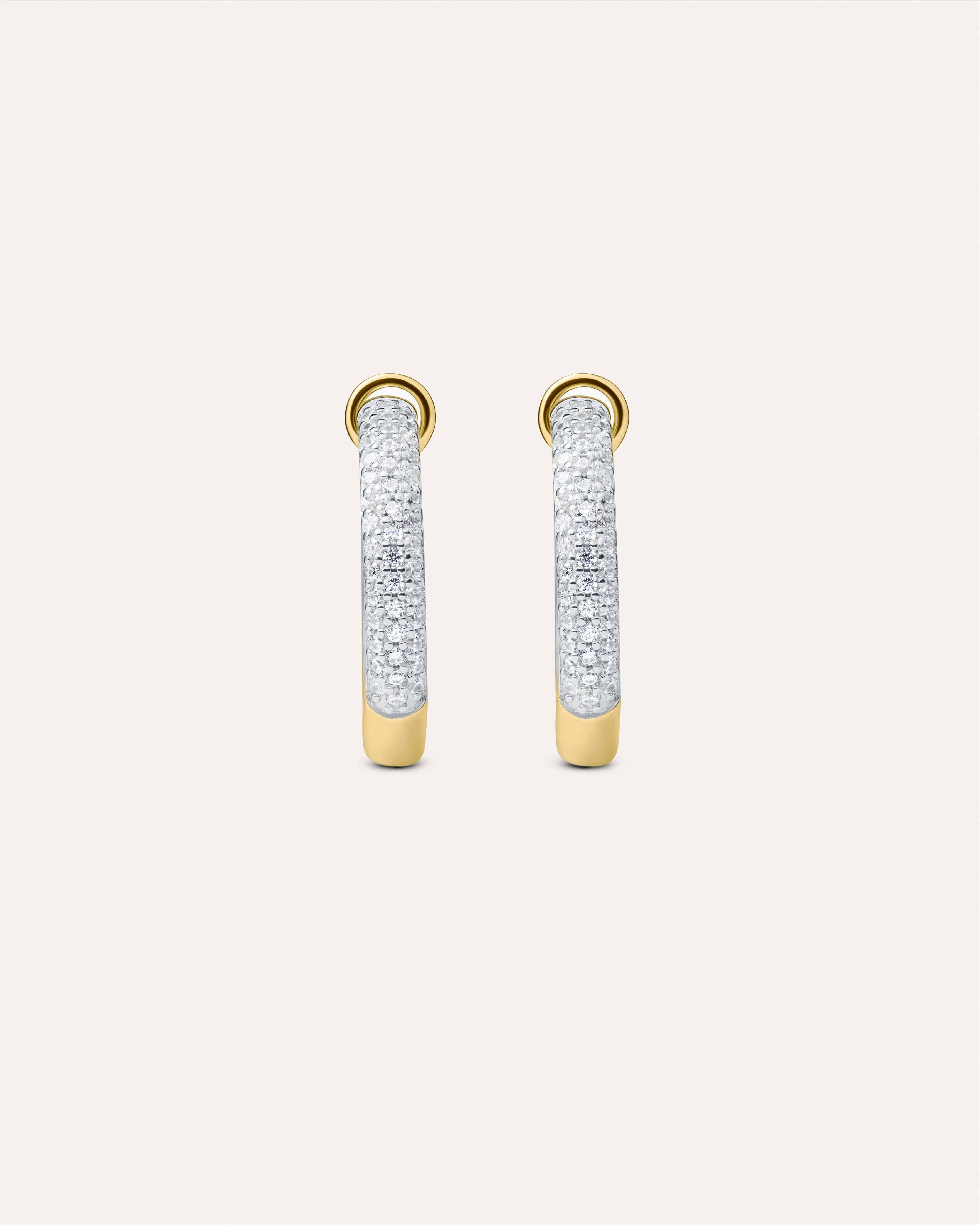 14KT Gold Plated earrings with Cubic Zirconia