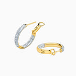 14KT Gold Plated earrings with Cubic Zirconia