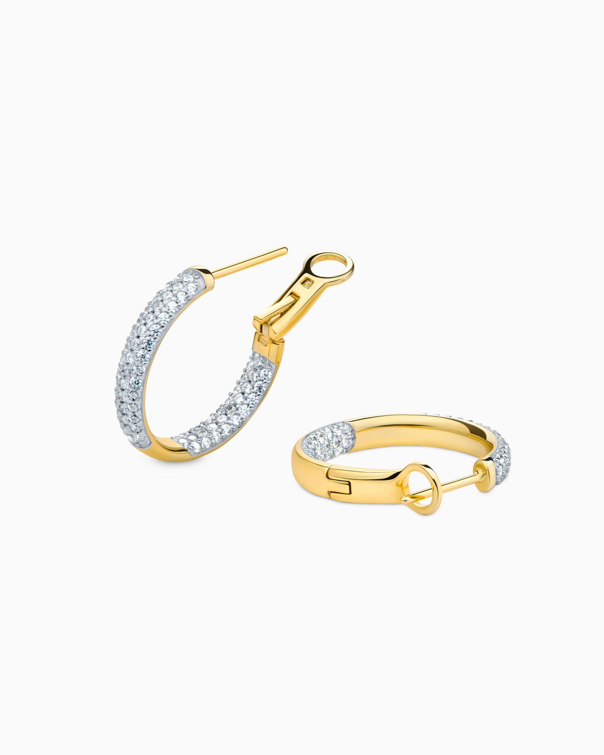 14KT Gold Plated earrings with Cubic Zirconia