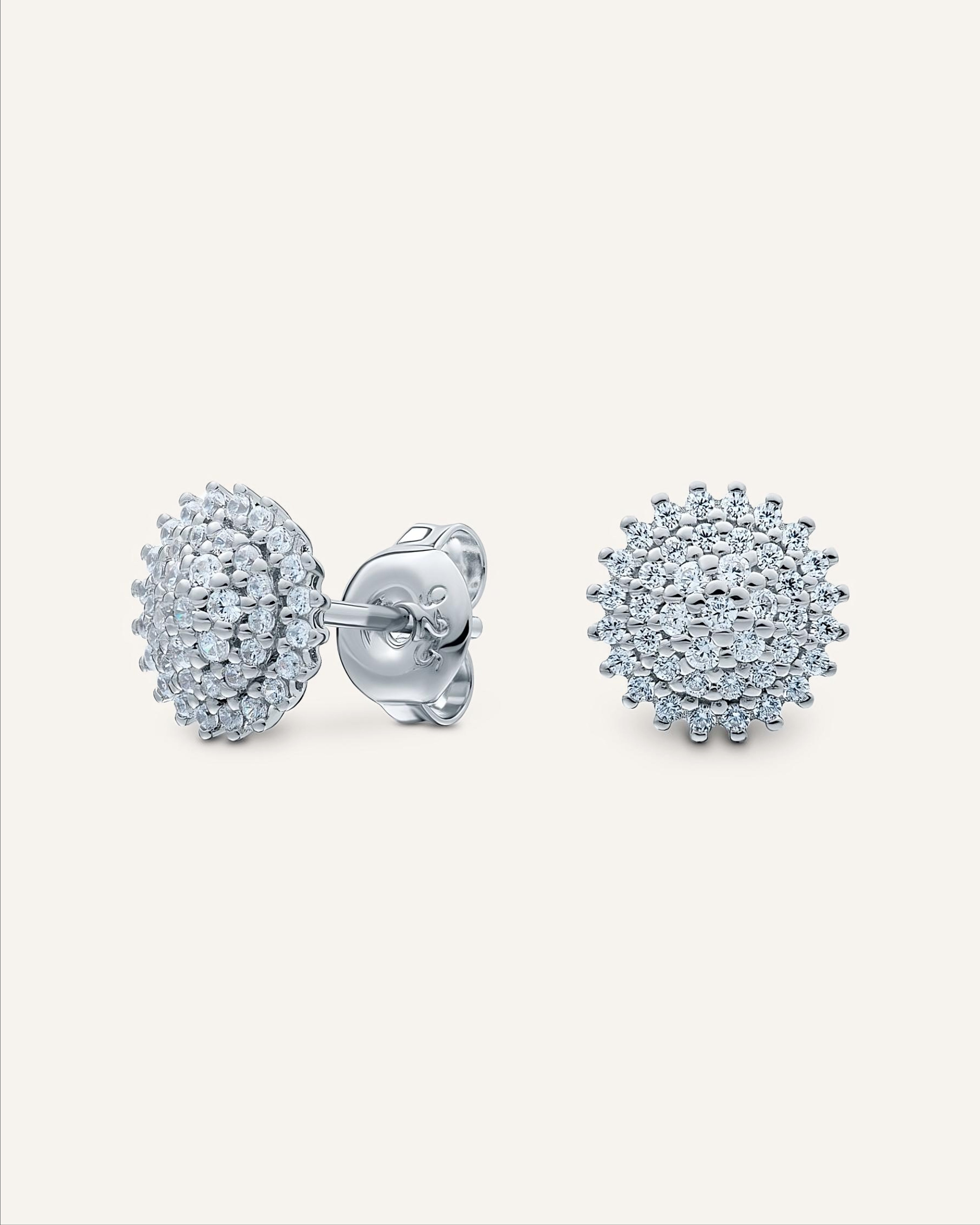 Silver earrings with Cubic Zirconia