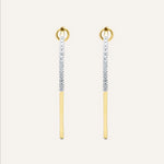 14KT Gold Plated earrings with Cubic Zirconia