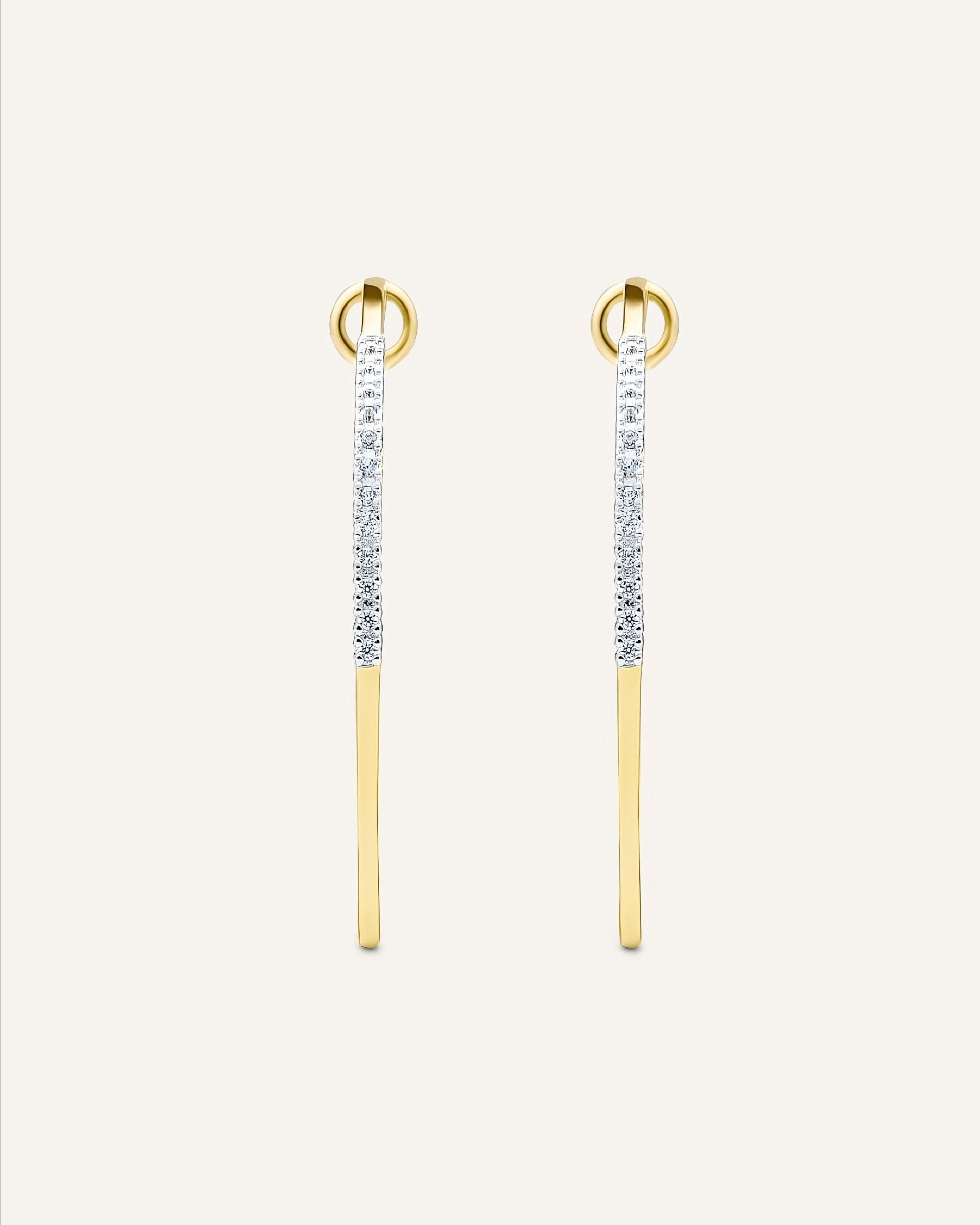 14KT Gold Plated earrings with Cubic Zirconia