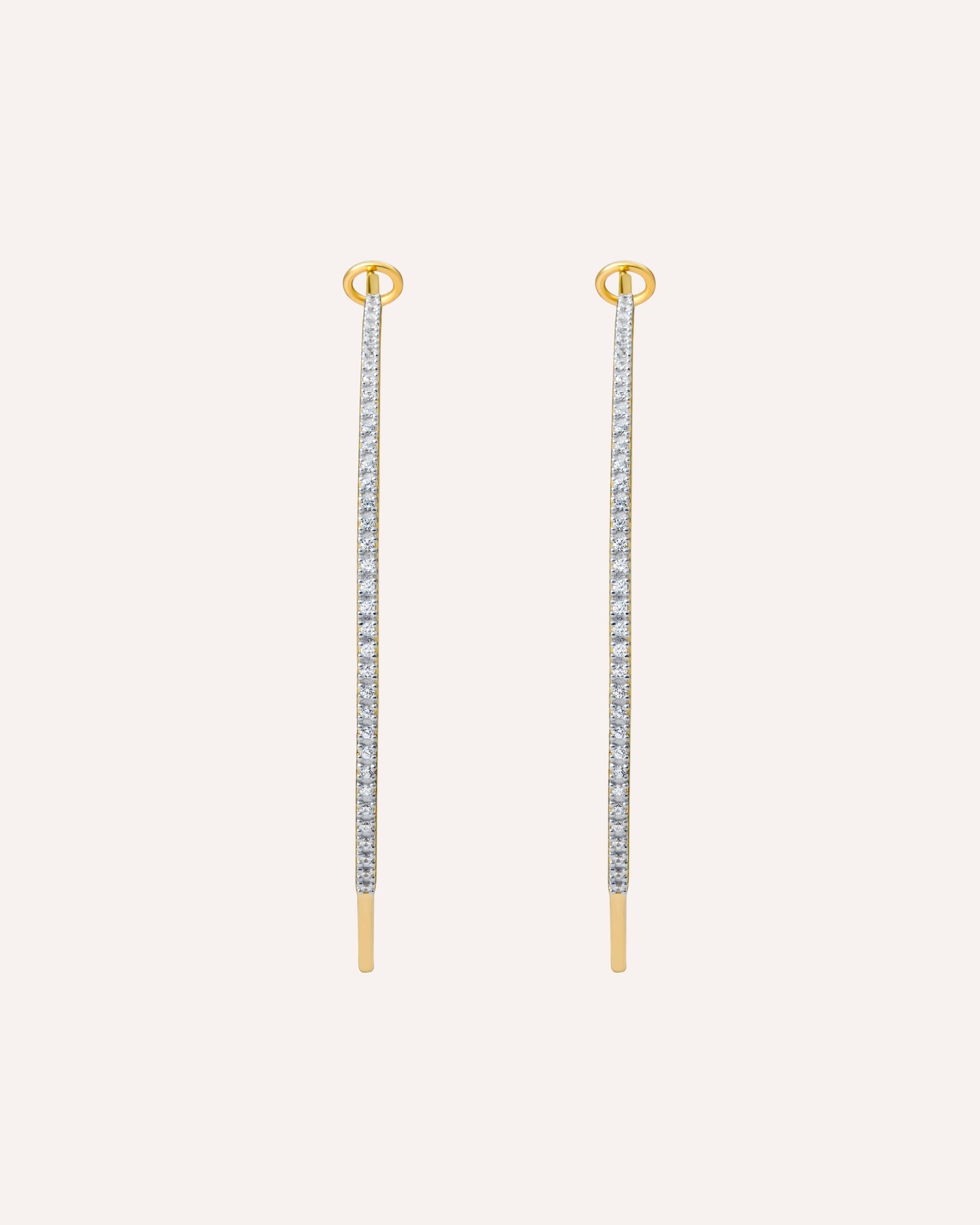 14KT Gold Plated earrings with Cubic Zirconia