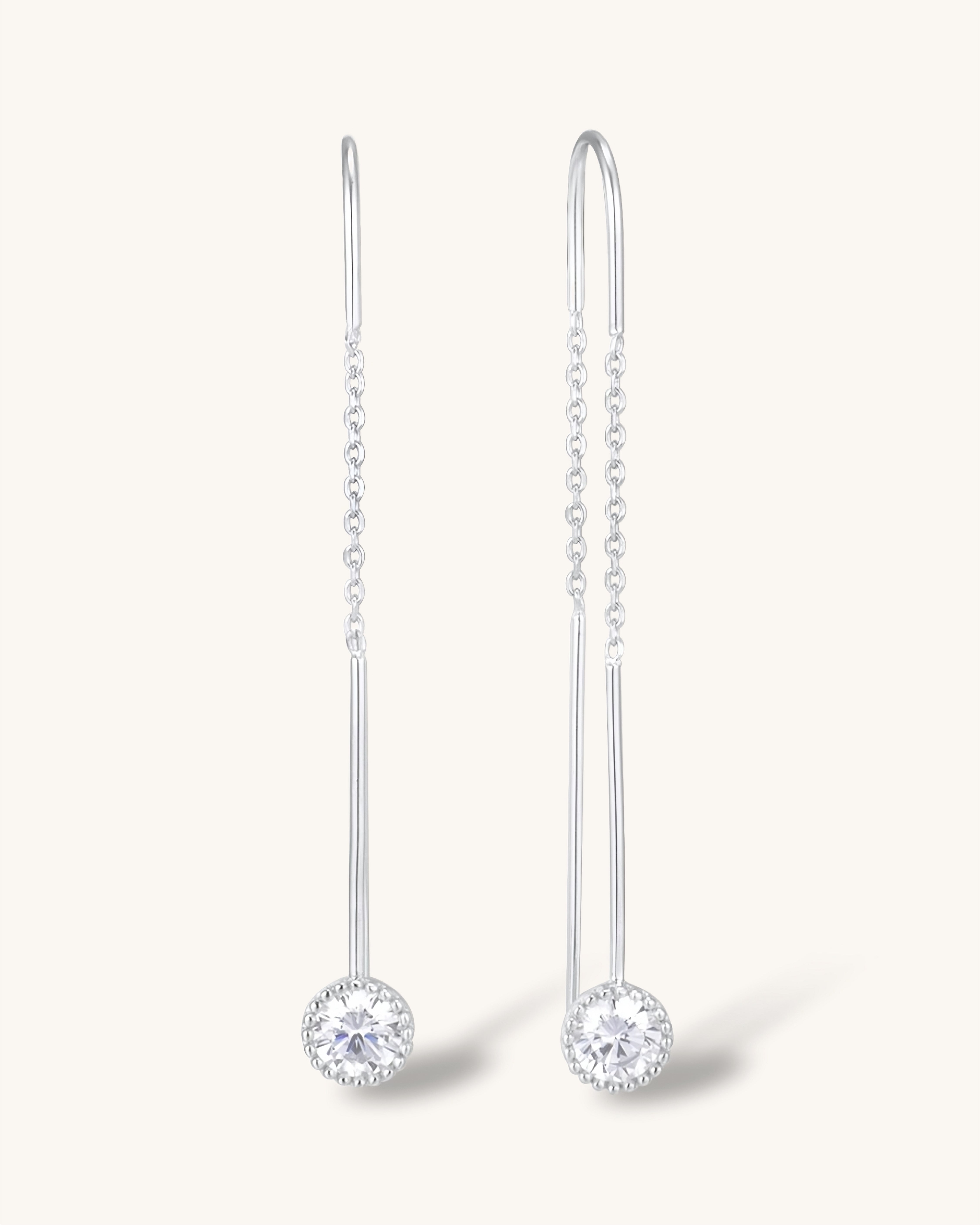 Silver earrings with Cubic Zirconia