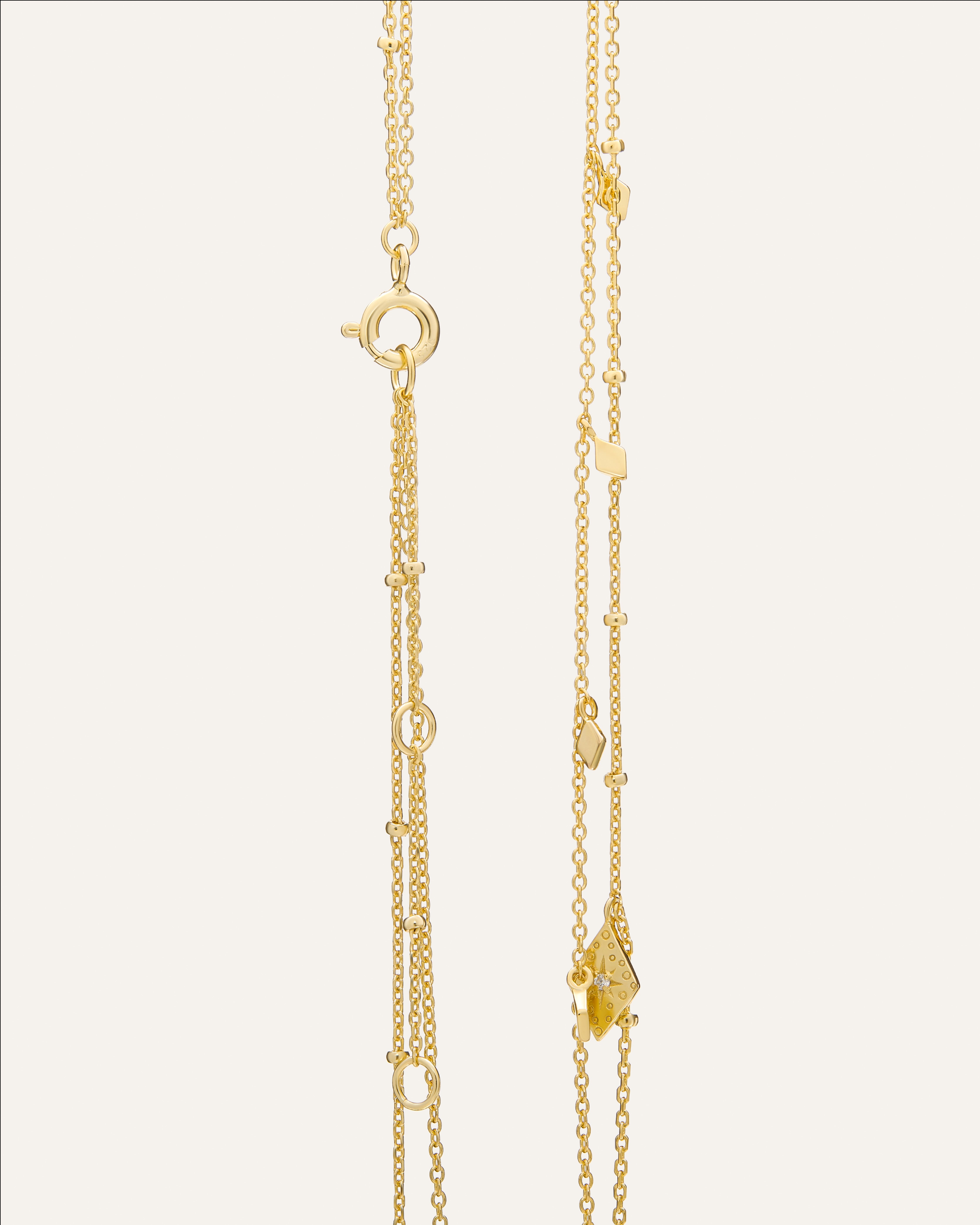 14KT Gold Plated necklace with Cubic Zirconia