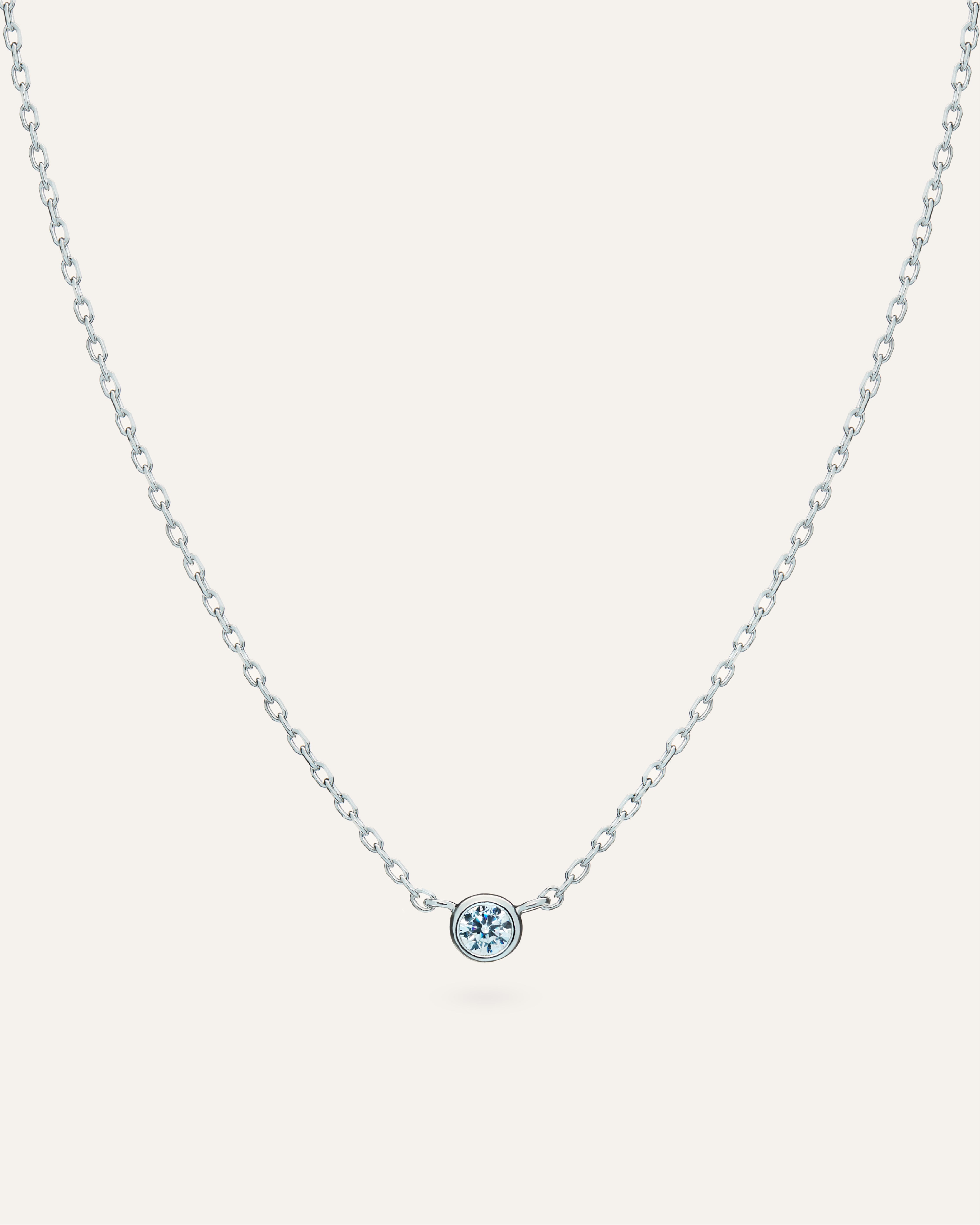 Silver necklace with Cubic Zirconia