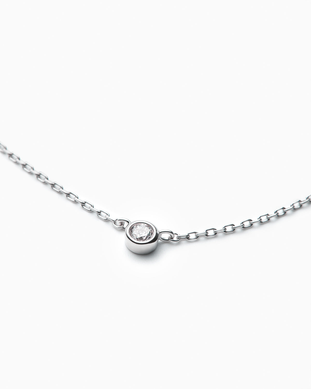 Silver necklace with Cubic Zirconia