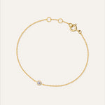 14KT Gold Plated bracelet with Cubic Zirconia