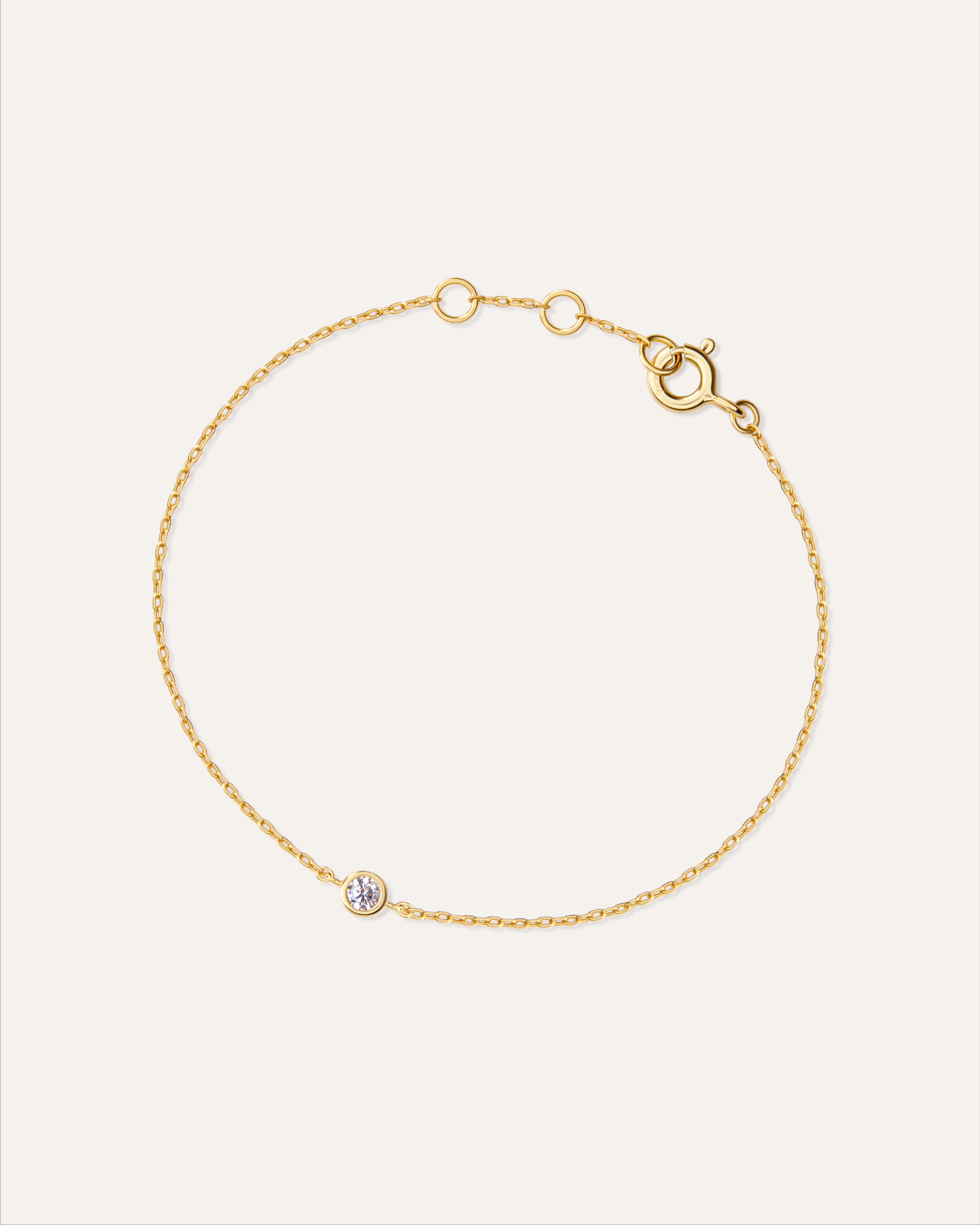 14KT Gold Plated bracelet with Cubic Zirconia