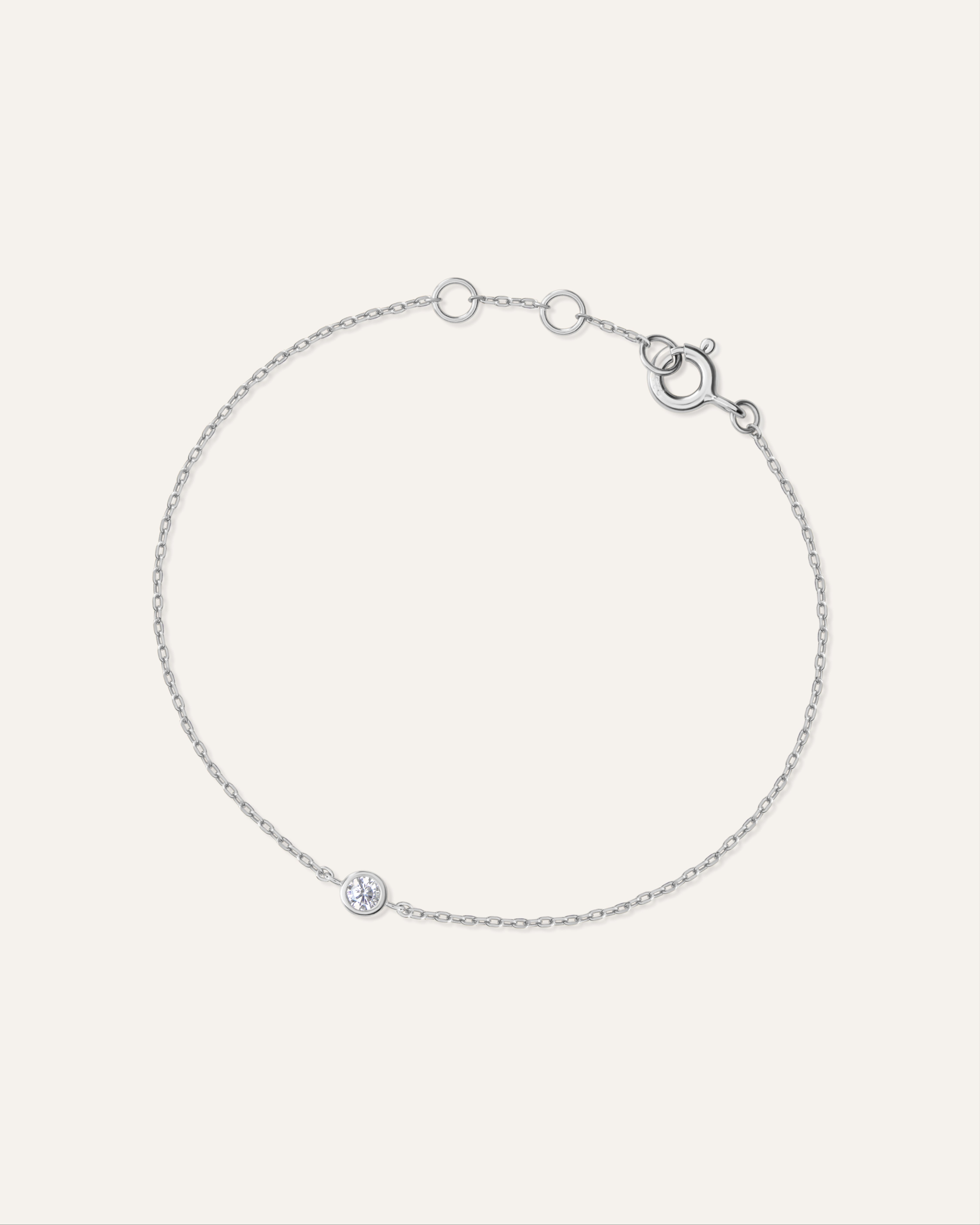 Silver bracelet with Cubic Zirconia