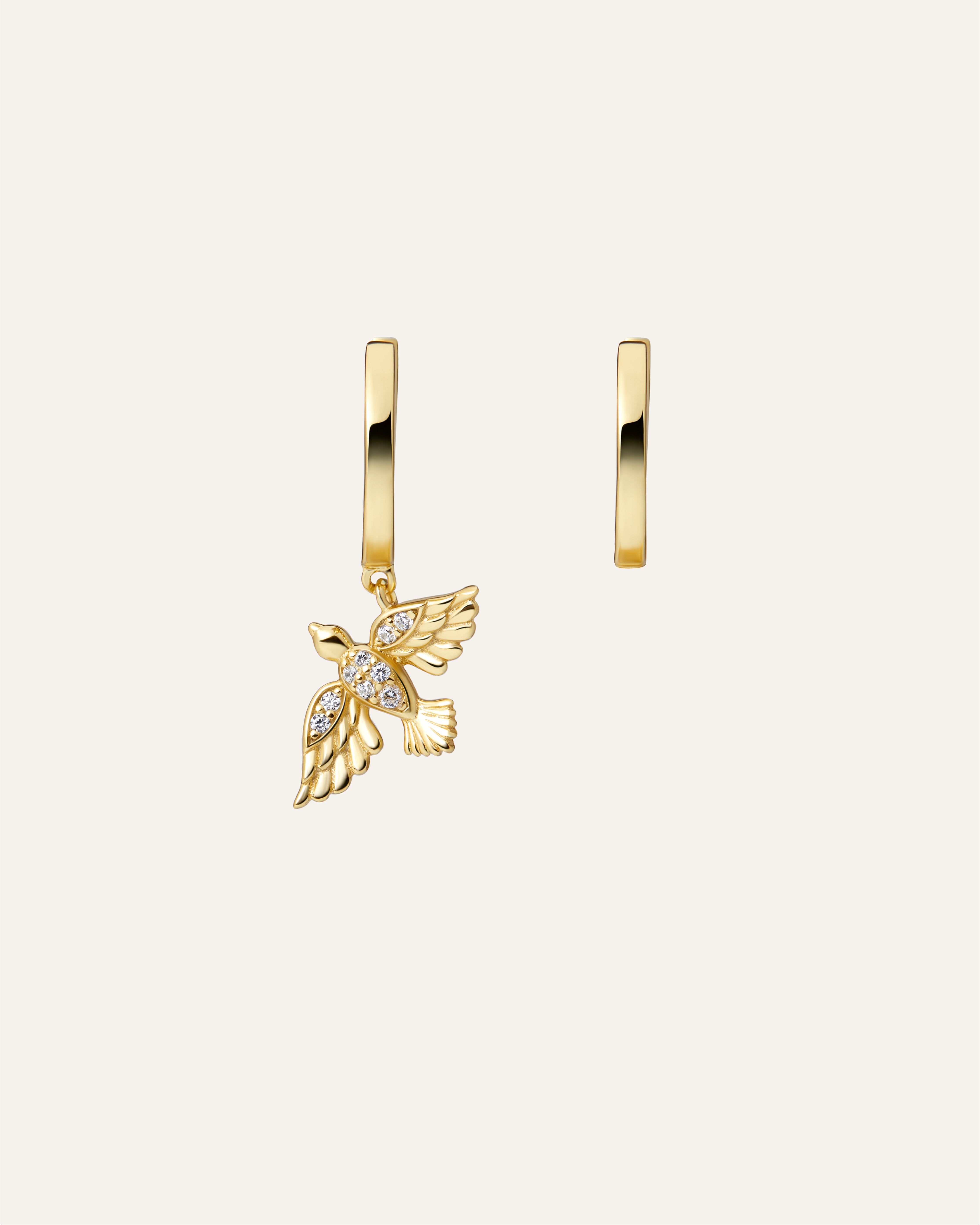 14KT Gold Plated earrings with Cubic Zirconia