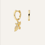 14KT Gold Plated earrings with Cubic Zirconia