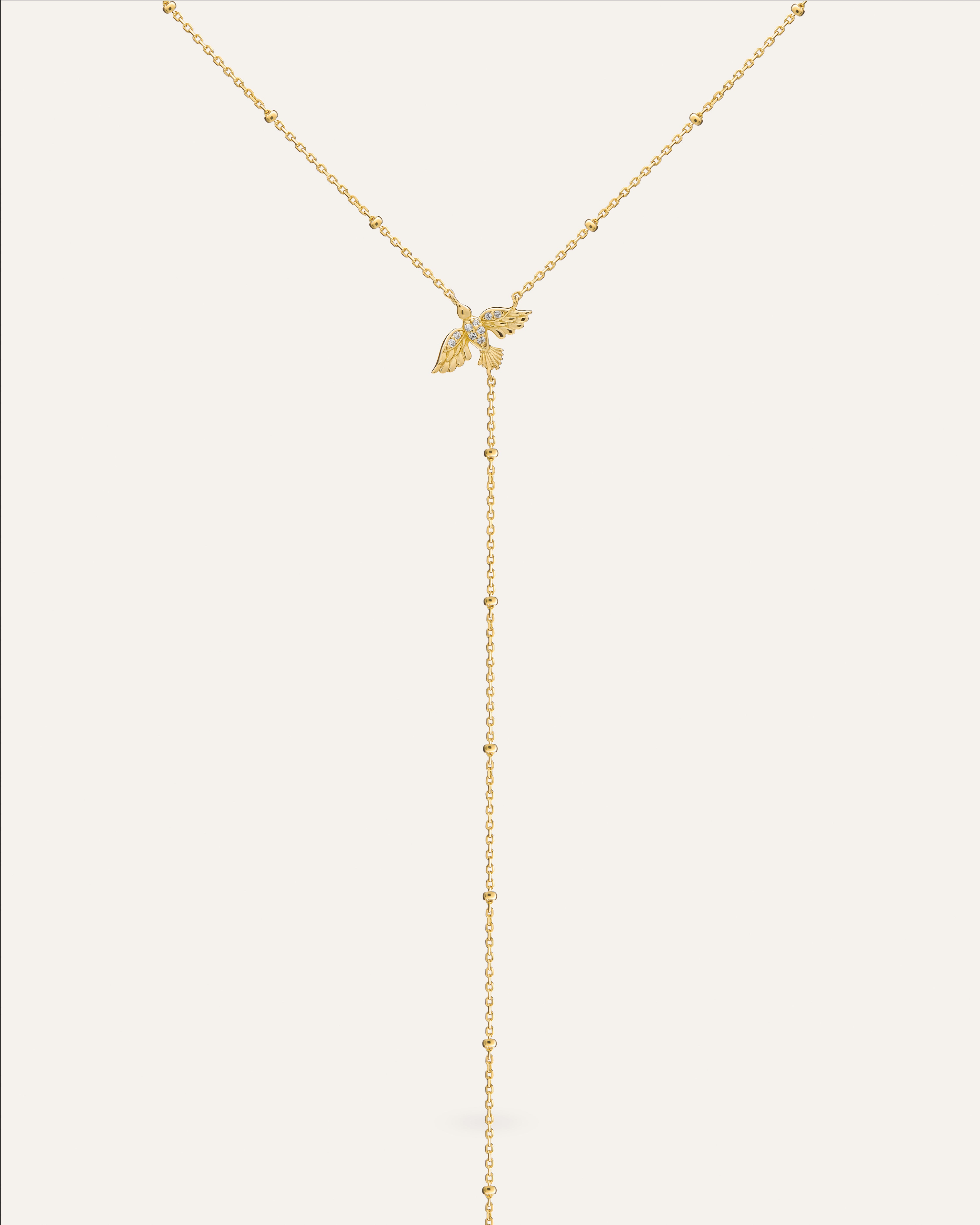 14KT Gold Plated necklace with Cubic Zirconia