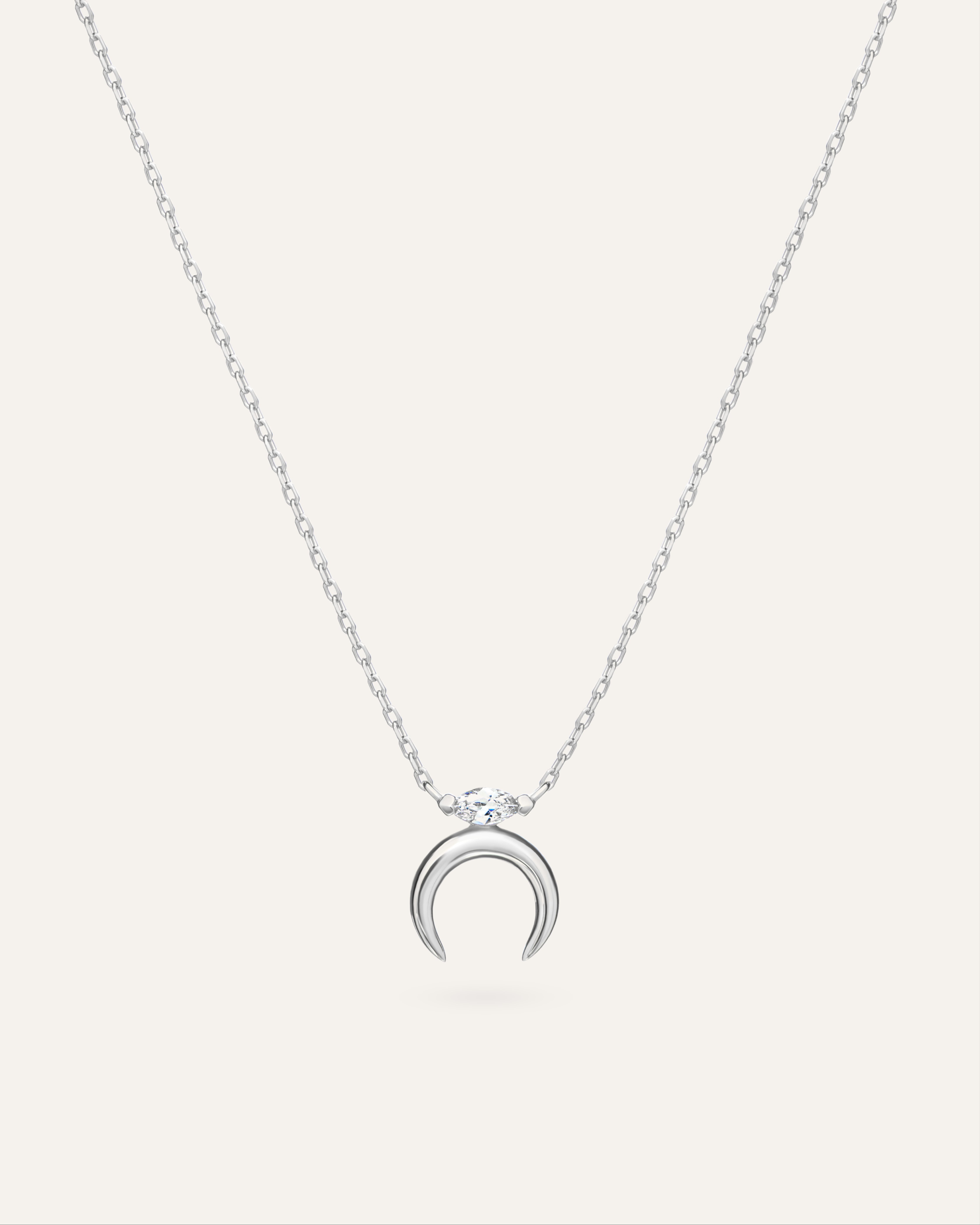 Silver necklace with Cubic Zirconia