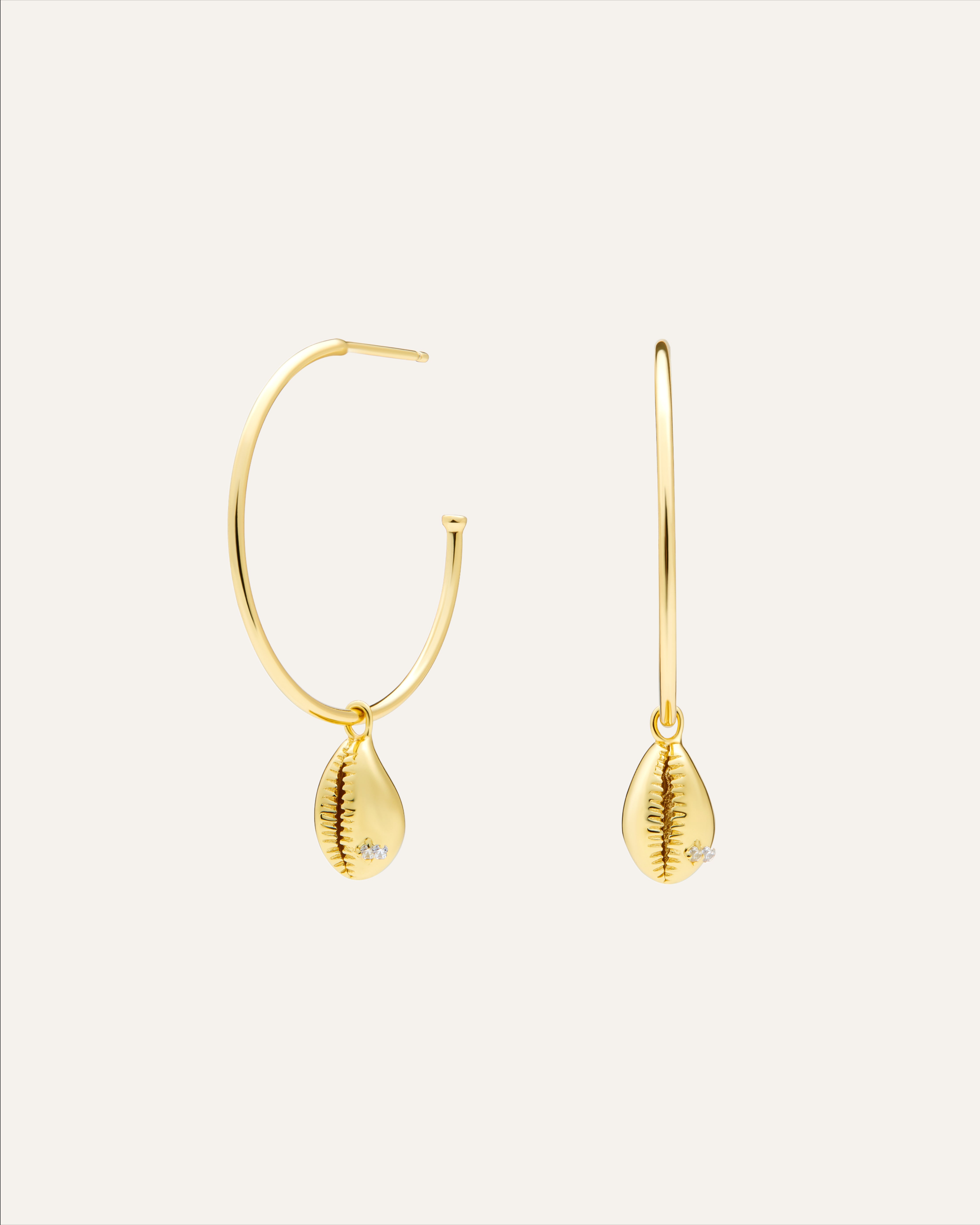 14KT Gold Plated earrings with Cubic Zirconia