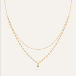 14KT Gold Plated necklace with Cubic Zirconia