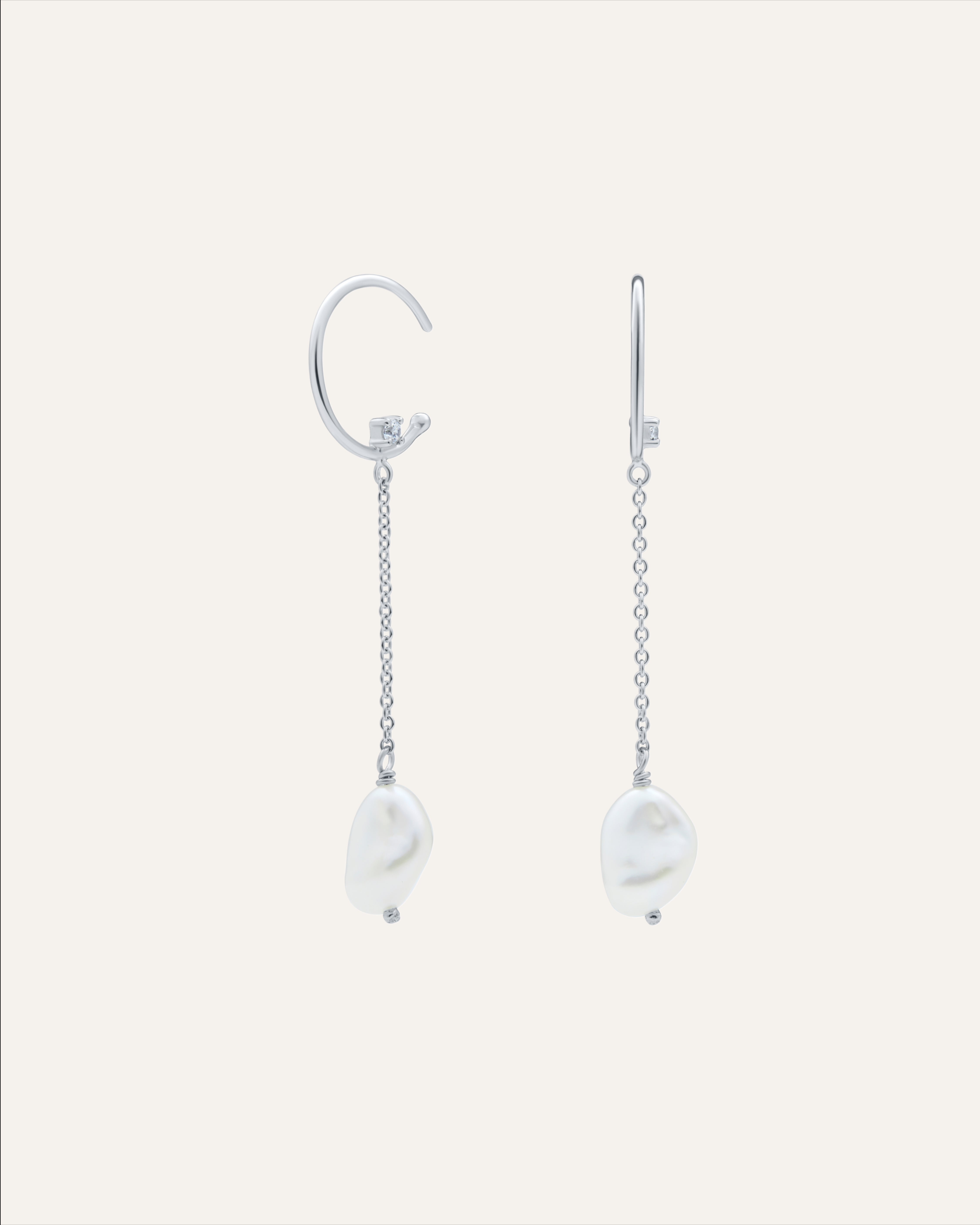 Silver earrings with Cubic Zirconia