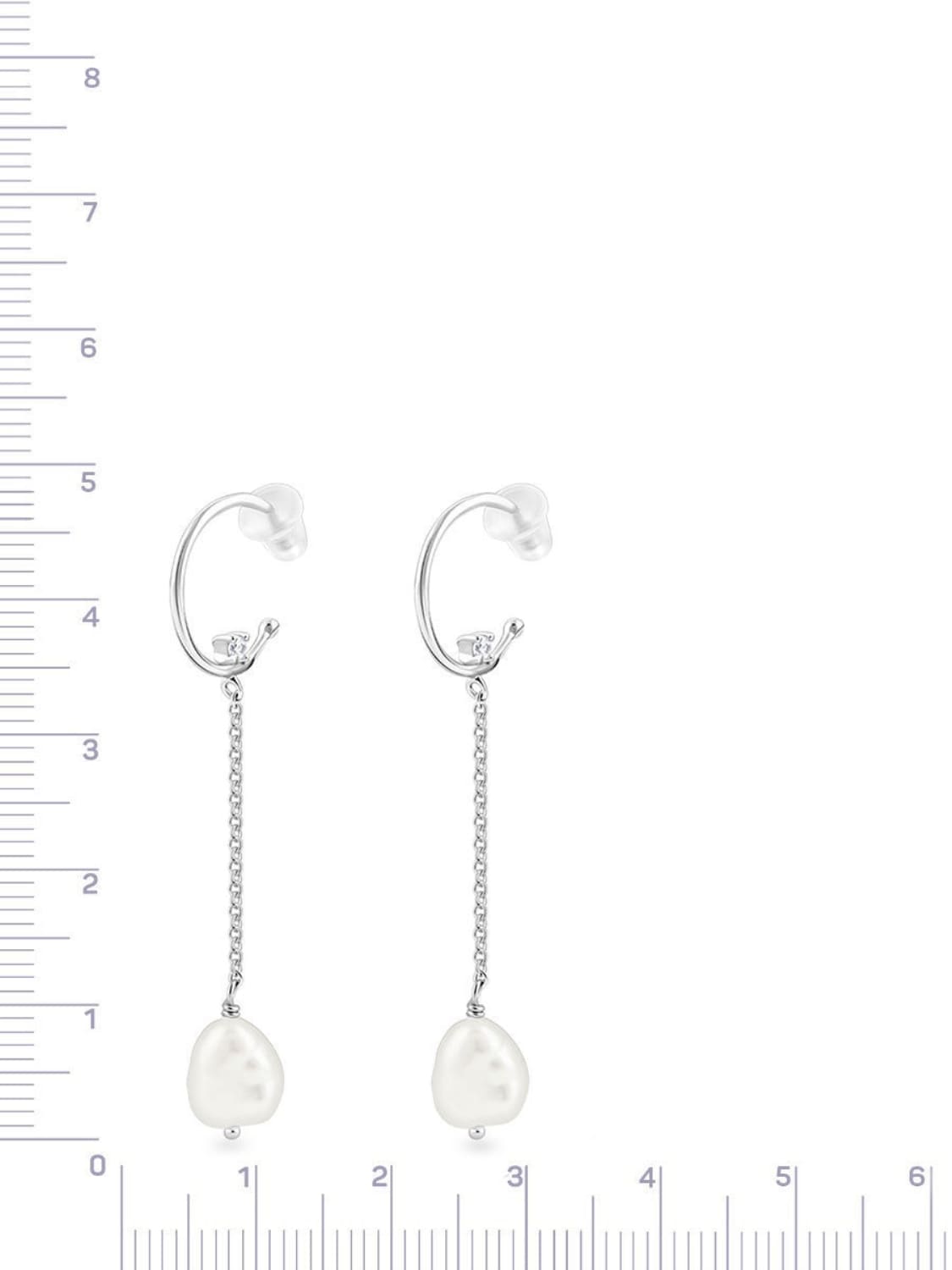 Silver earrings with Cubic Zirconia